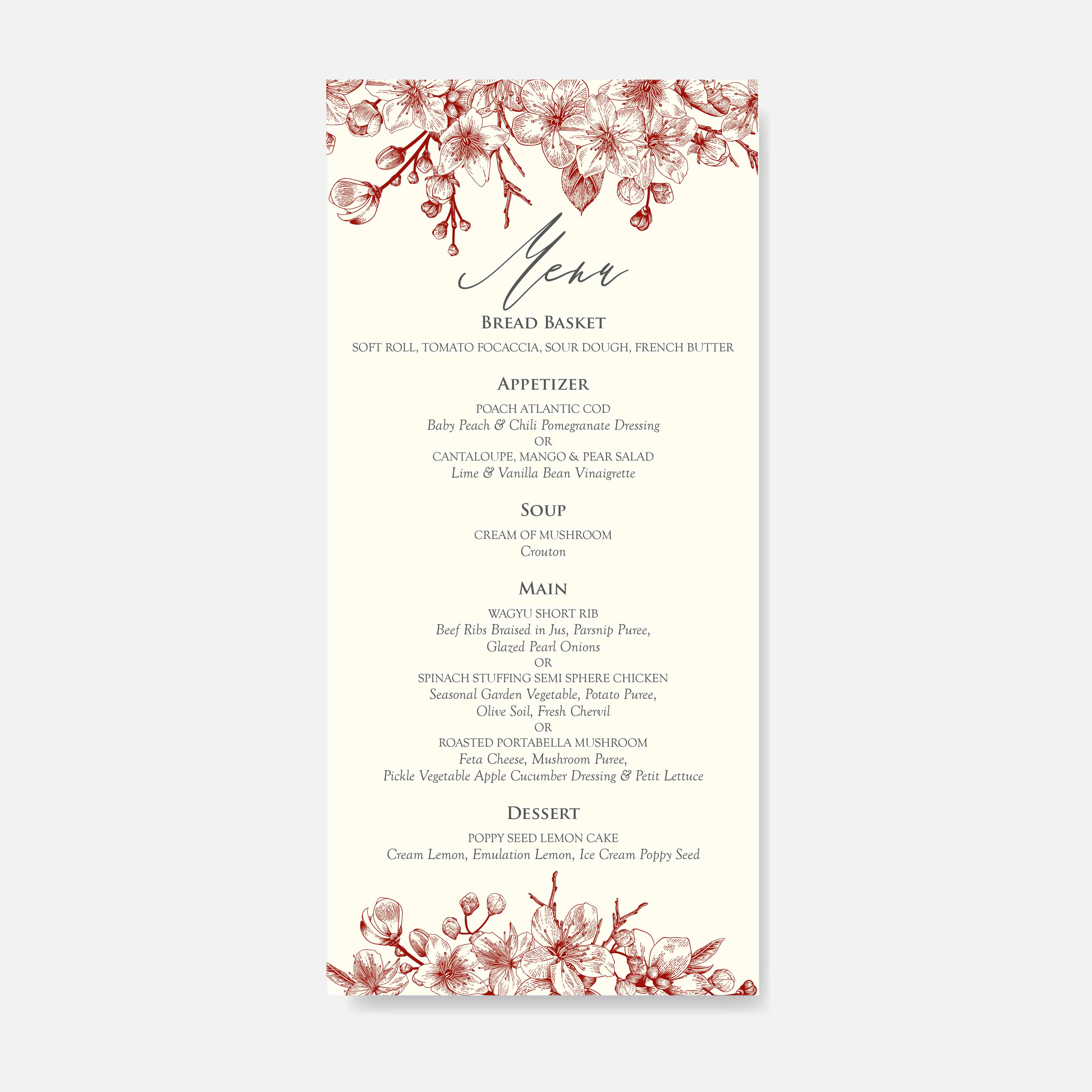 Menu Card