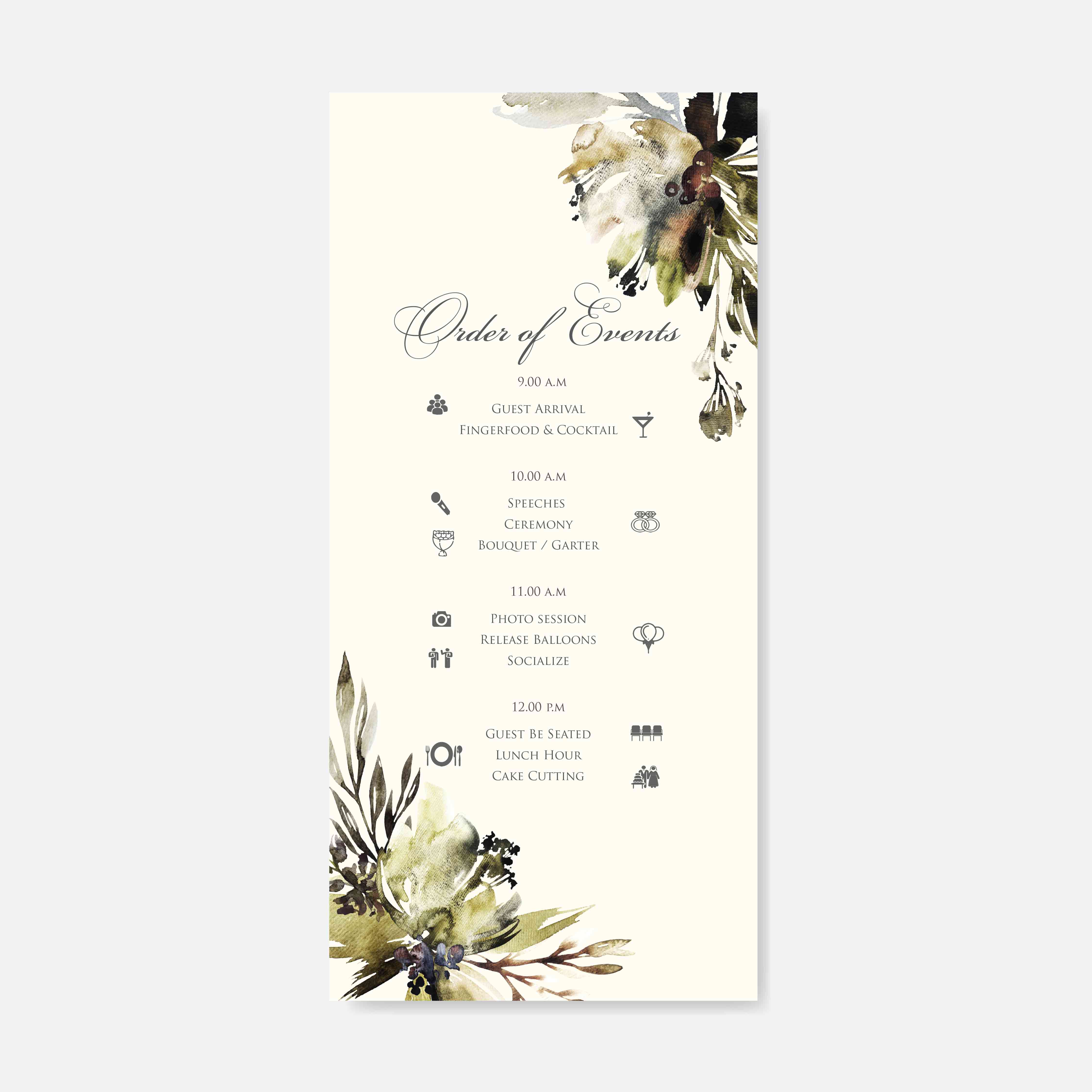 Wedding Programs Card