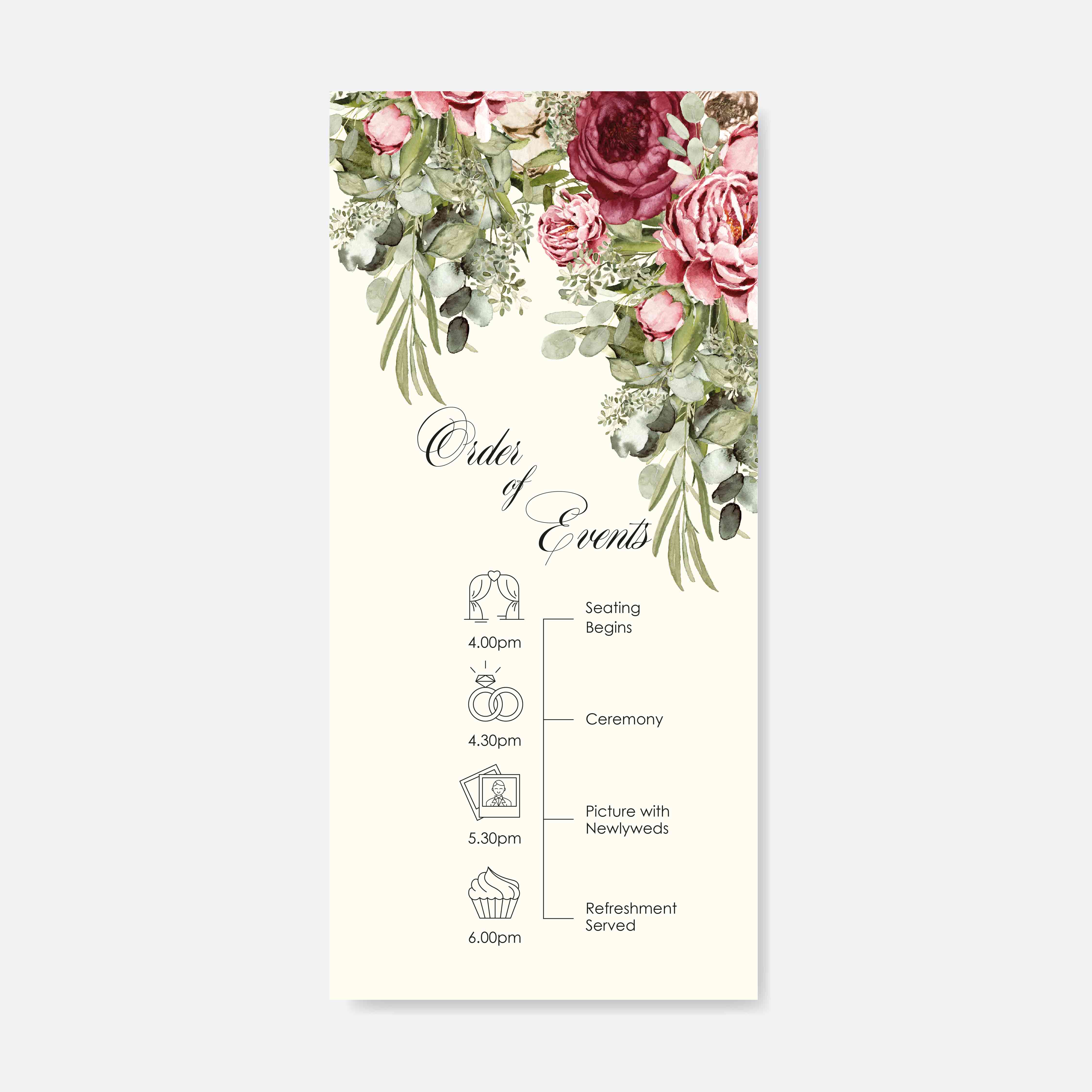 Wedding Programs Card