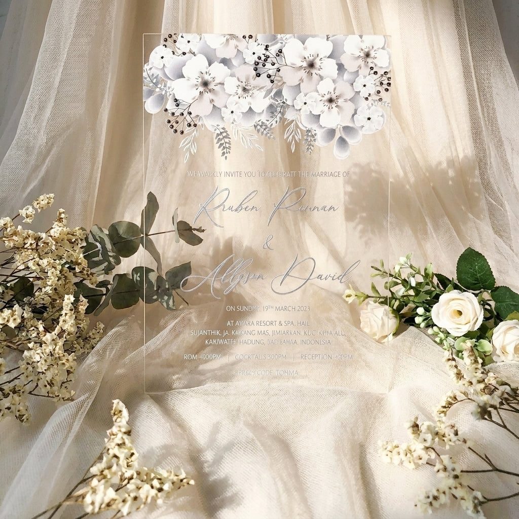 Acrylic Wedding Invitation (Elegant Colour)
