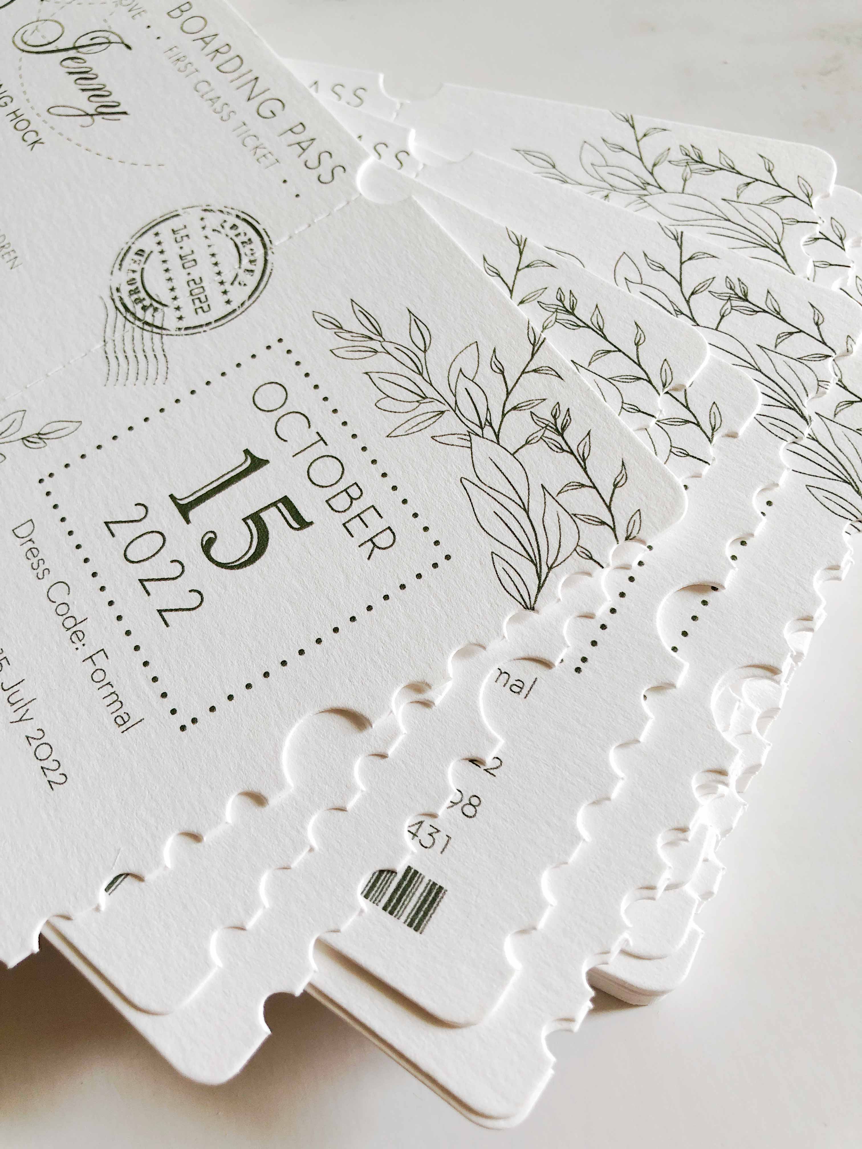 Boarding Pass Wedding Invitation