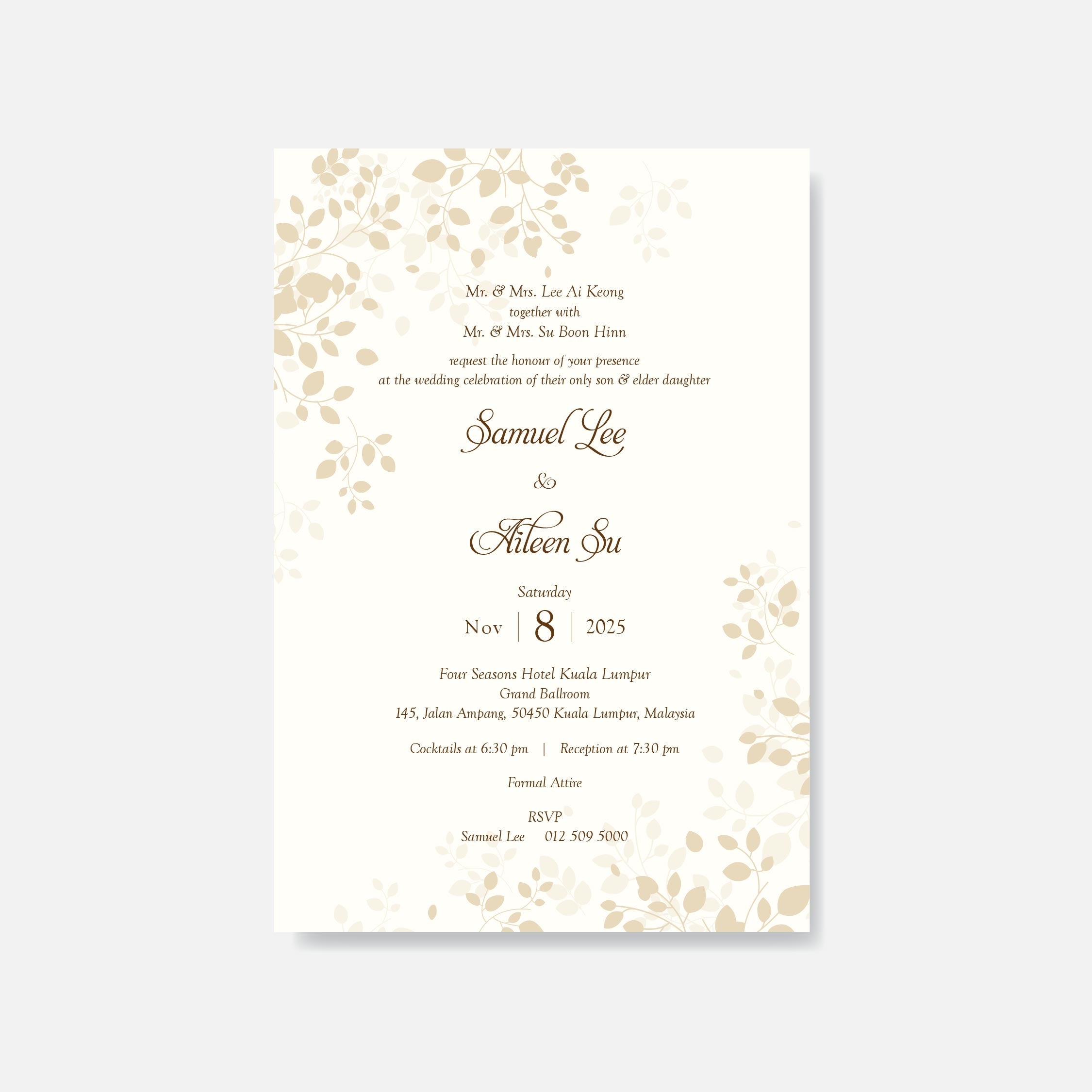 Botanical Wedding Invitation