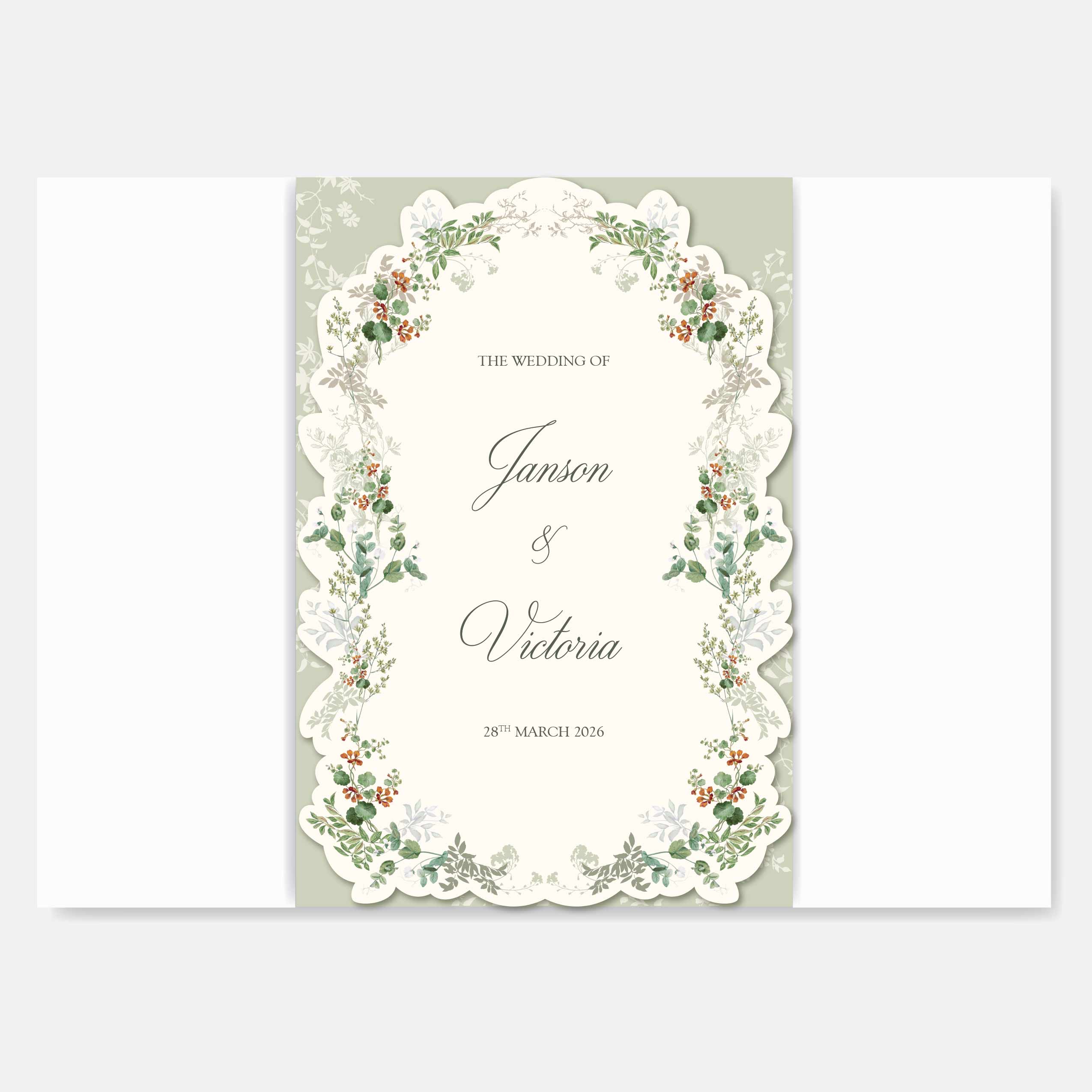 Fancy Shaped Wedding Invitation