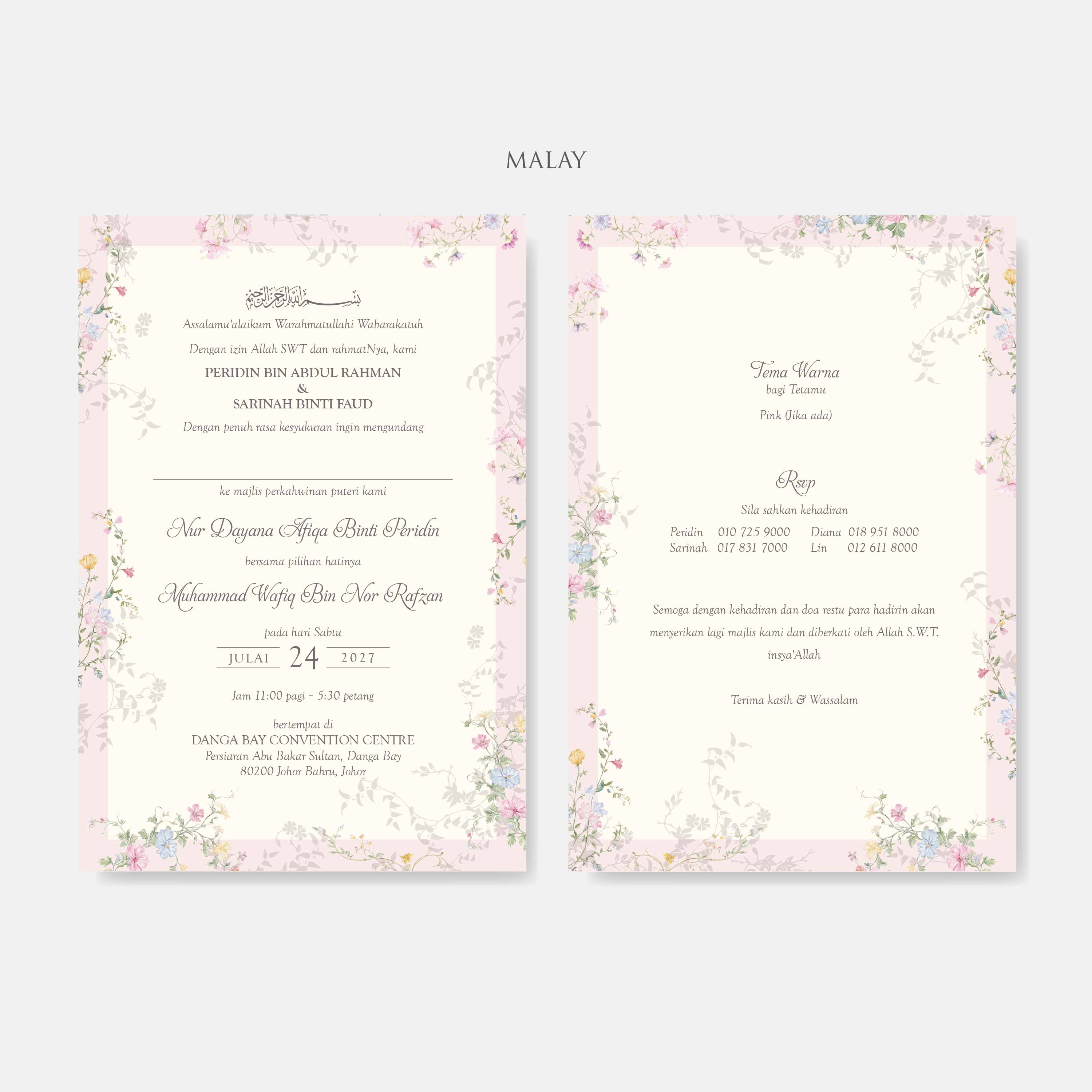 Fancy Shaped Wedding Invitation