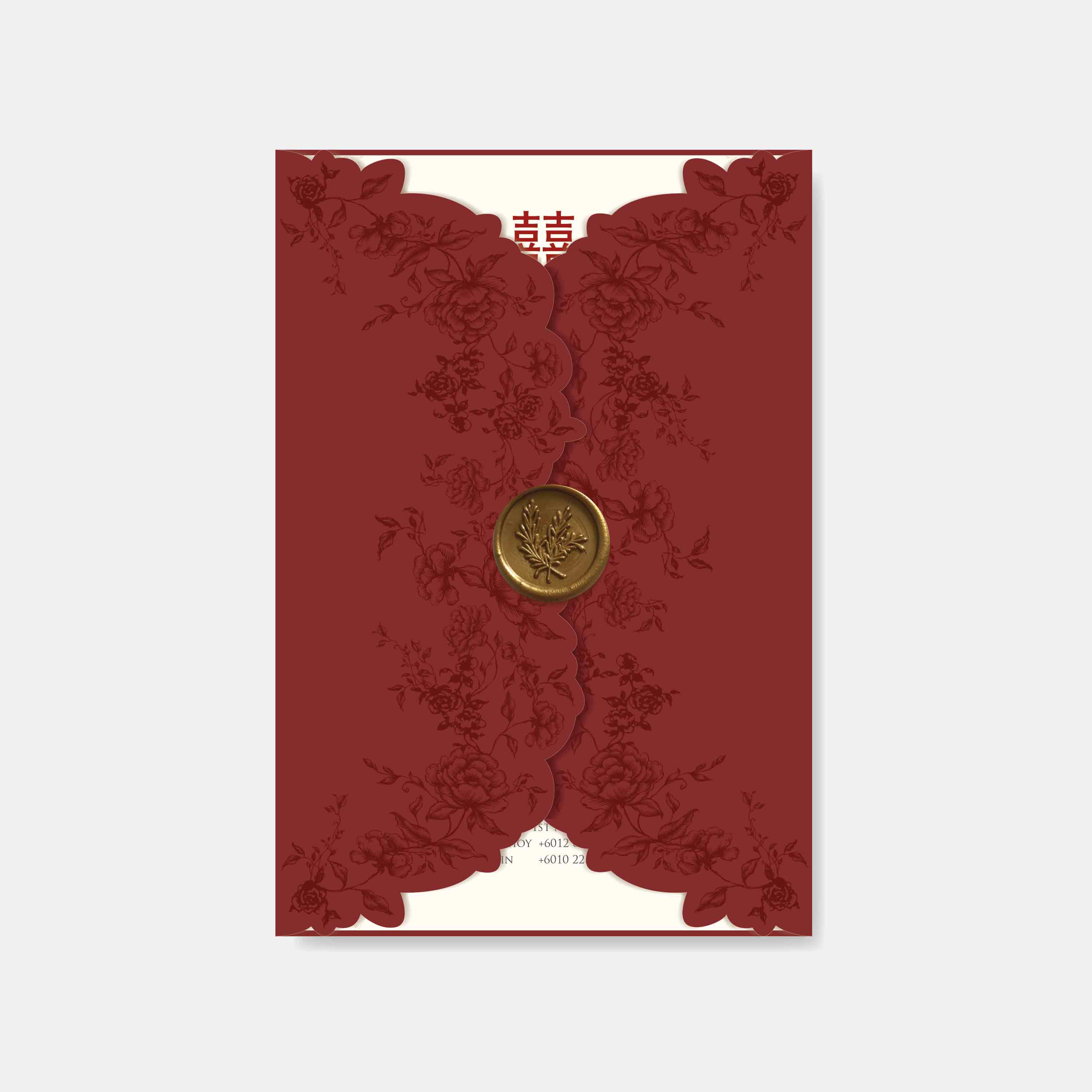 Fancy Shaped Wedding Invitation