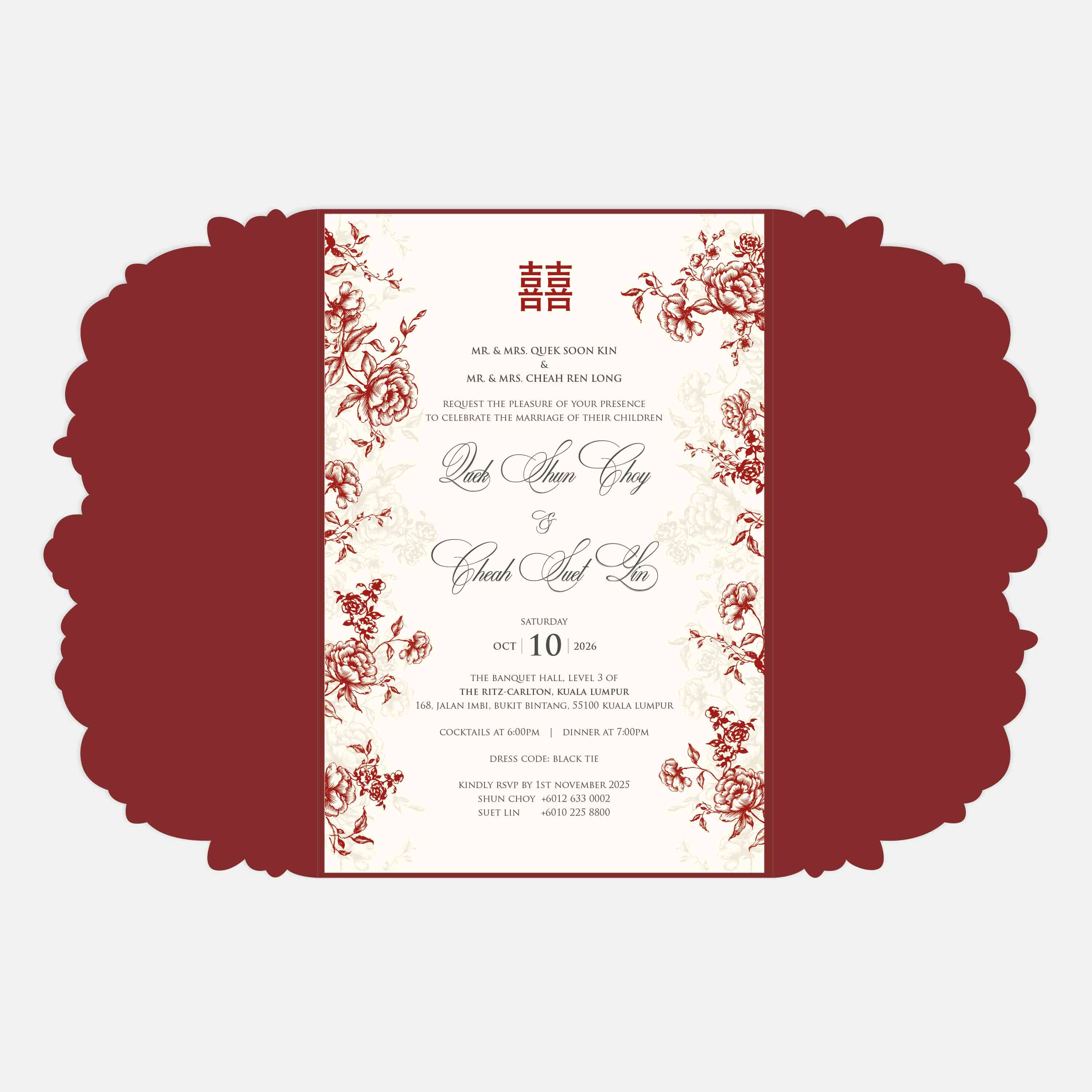 Fancy Shaped Wedding Invitation