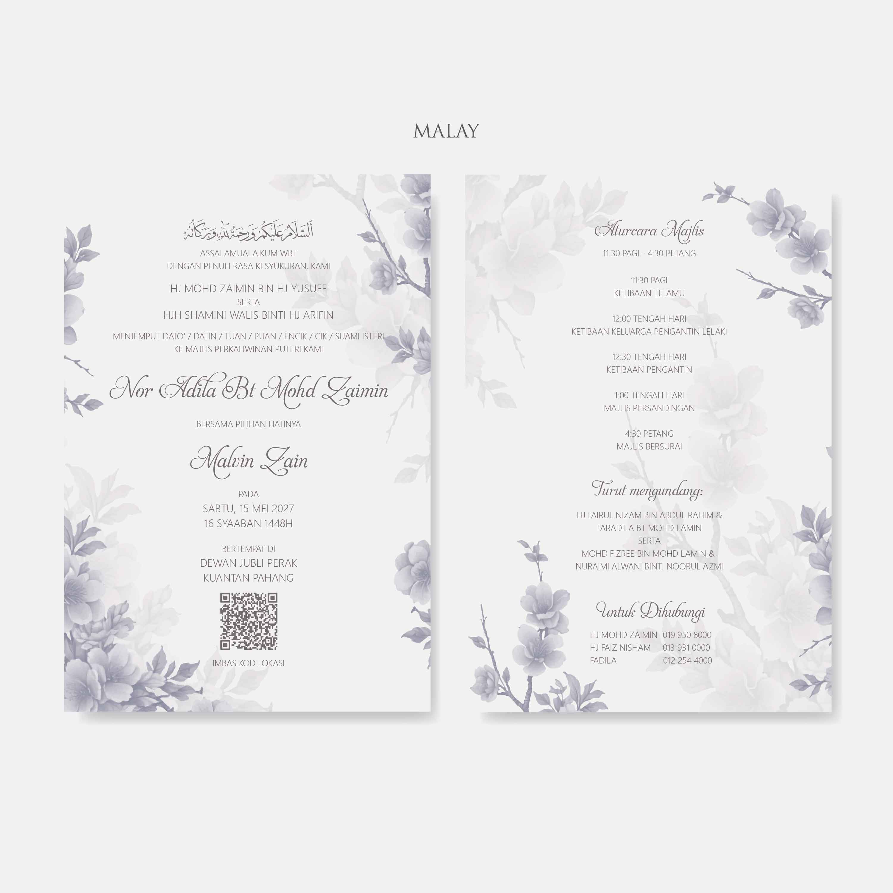 Fancy Shaped Wedding Invitation