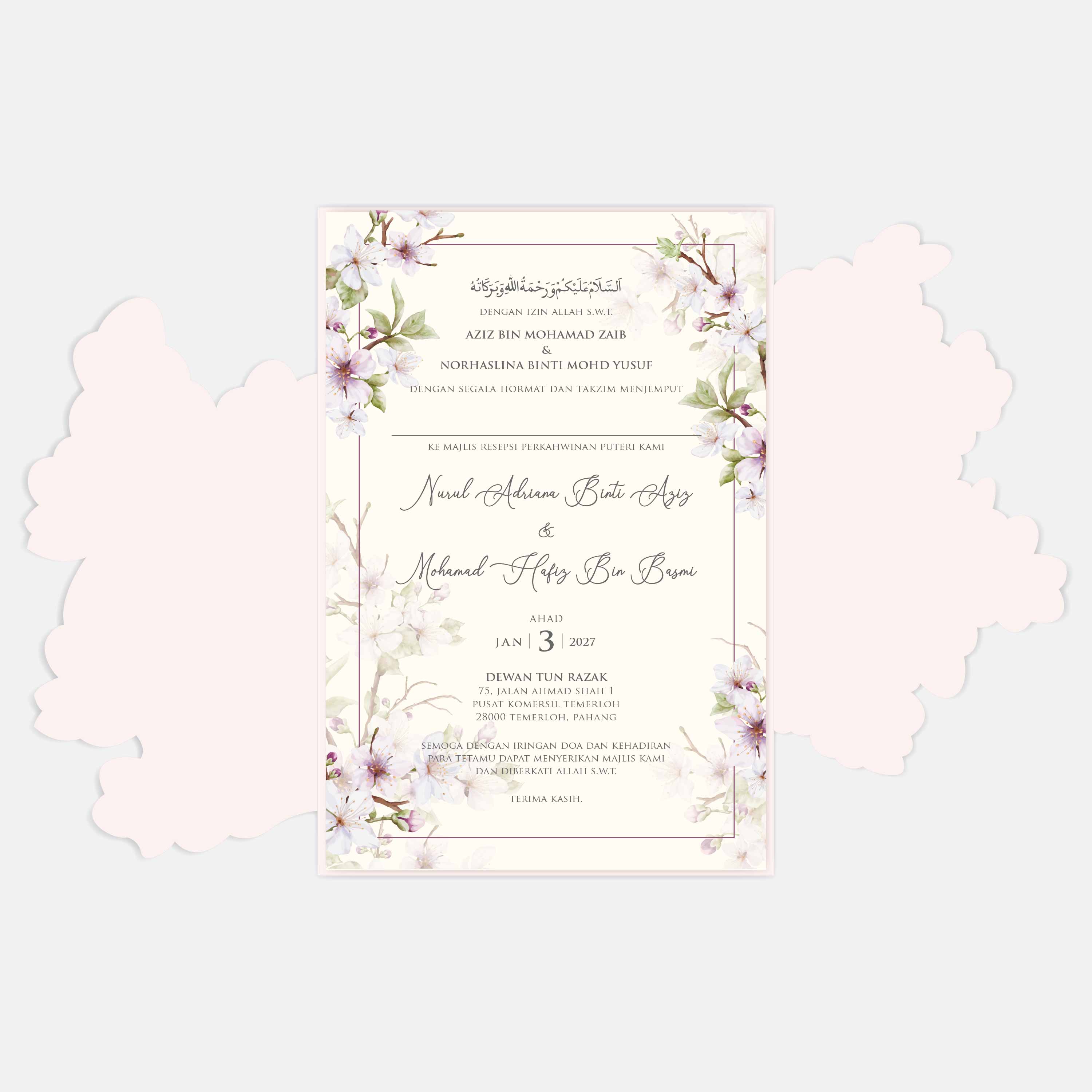 Fancy Shaped Wedding Invitation
