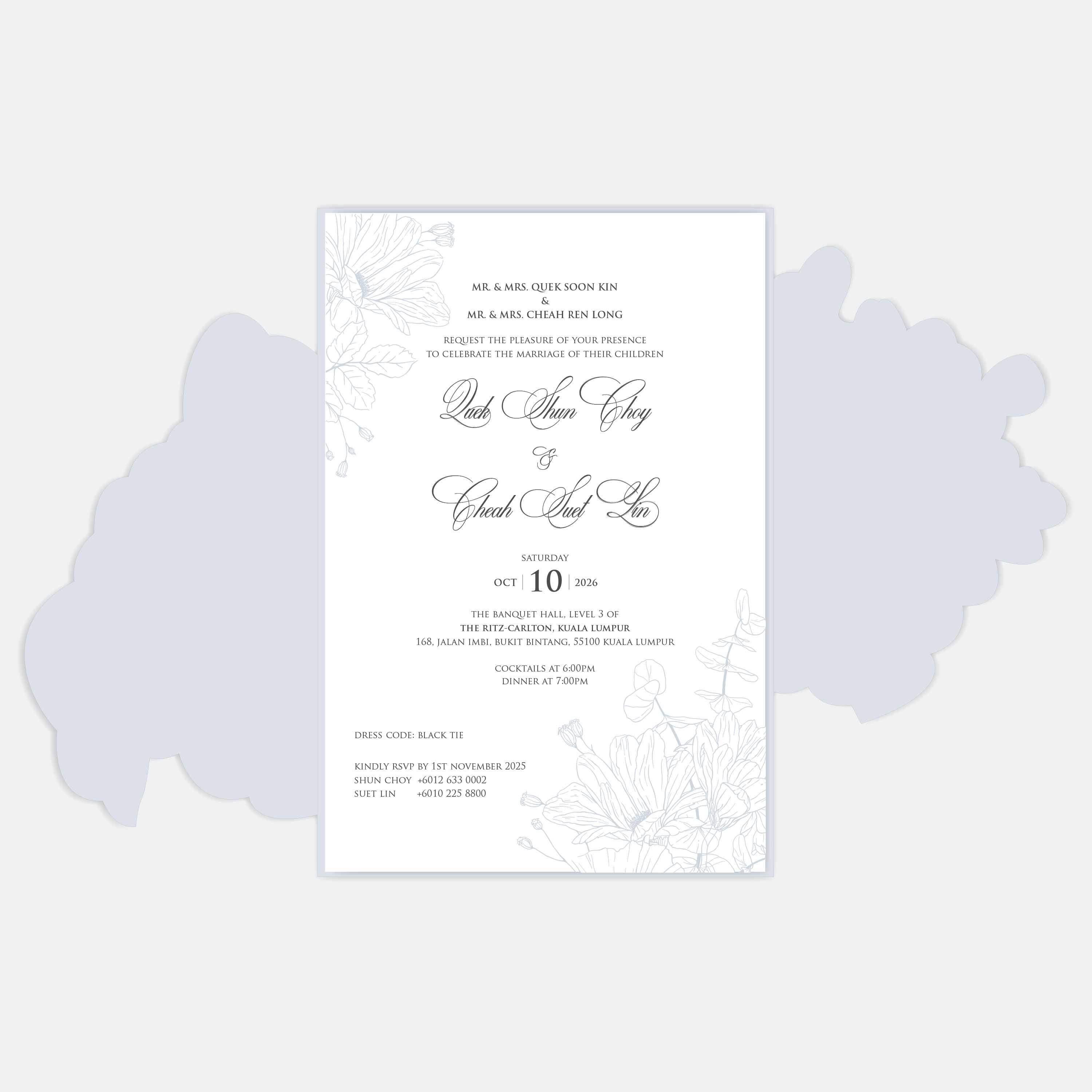 Fancy Shaped Wedding Invitation