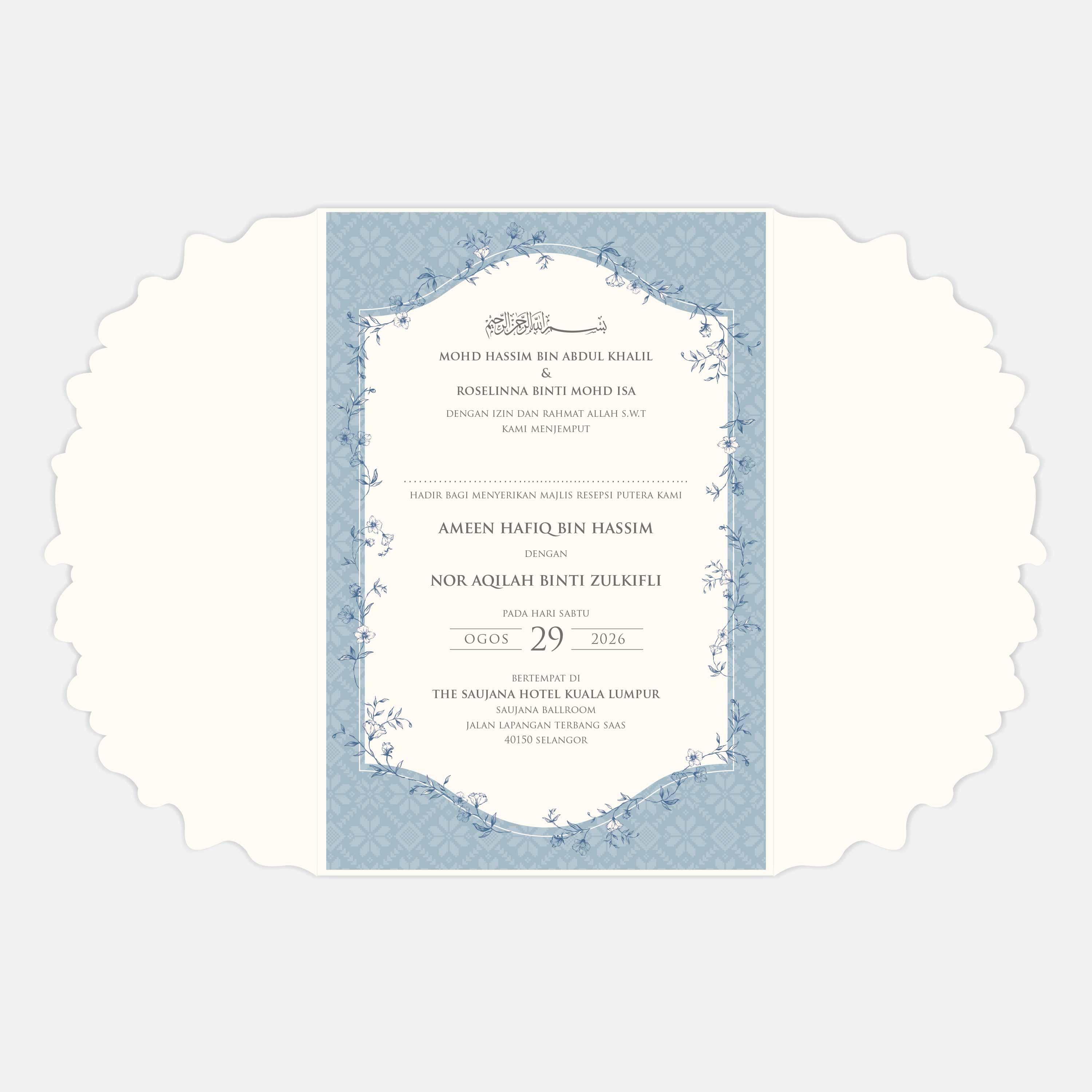 Fancy Shaped Wedding Invitation