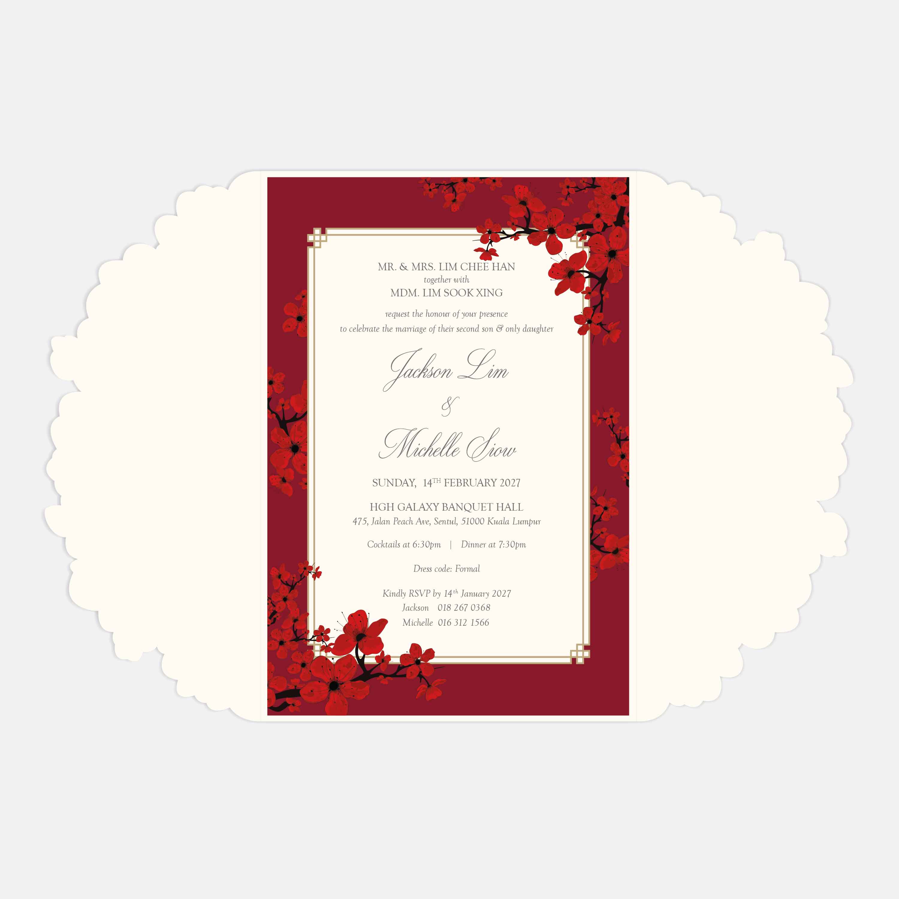 Fancy Shaped Wedding Invitation