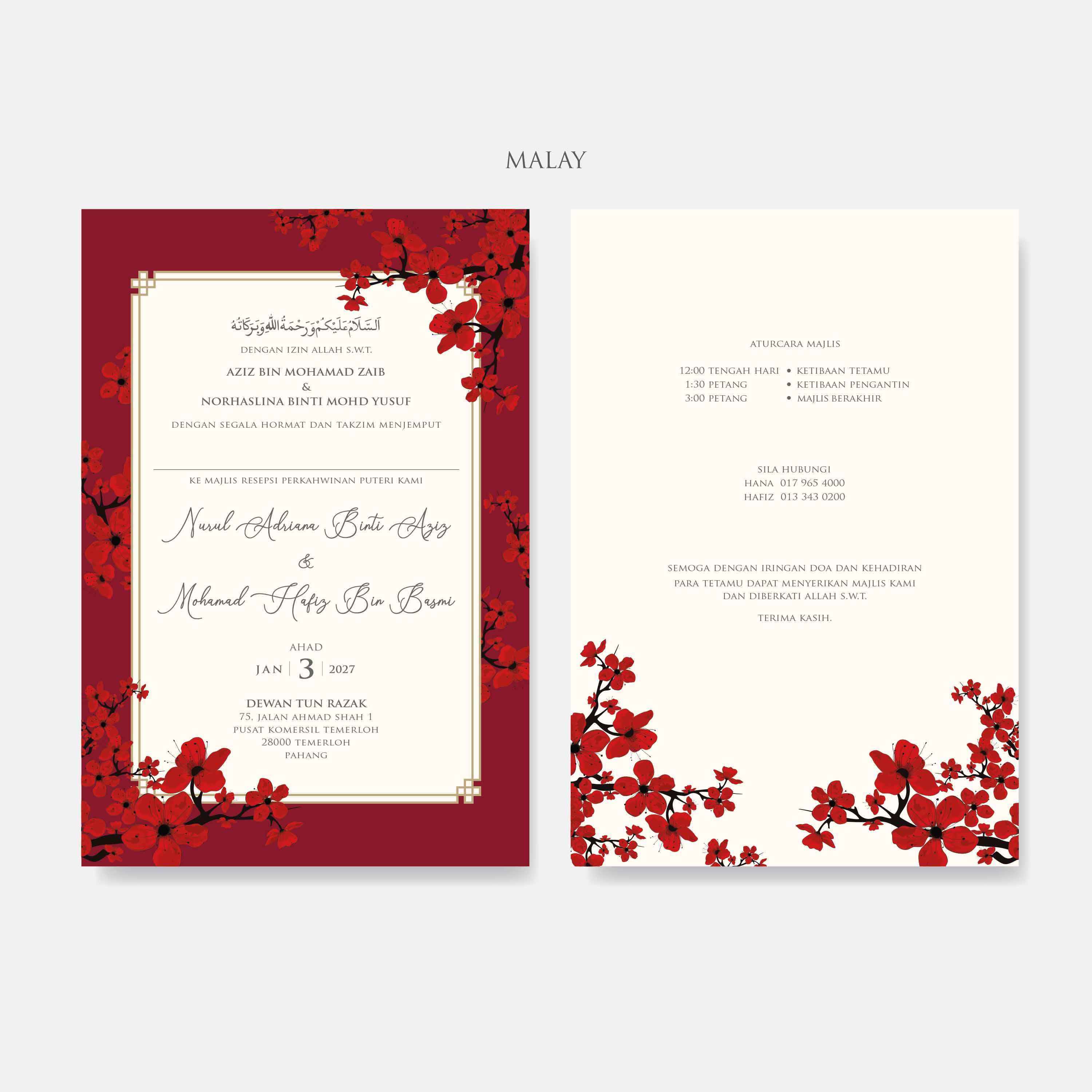 Fancy Shaped Wedding Invitation