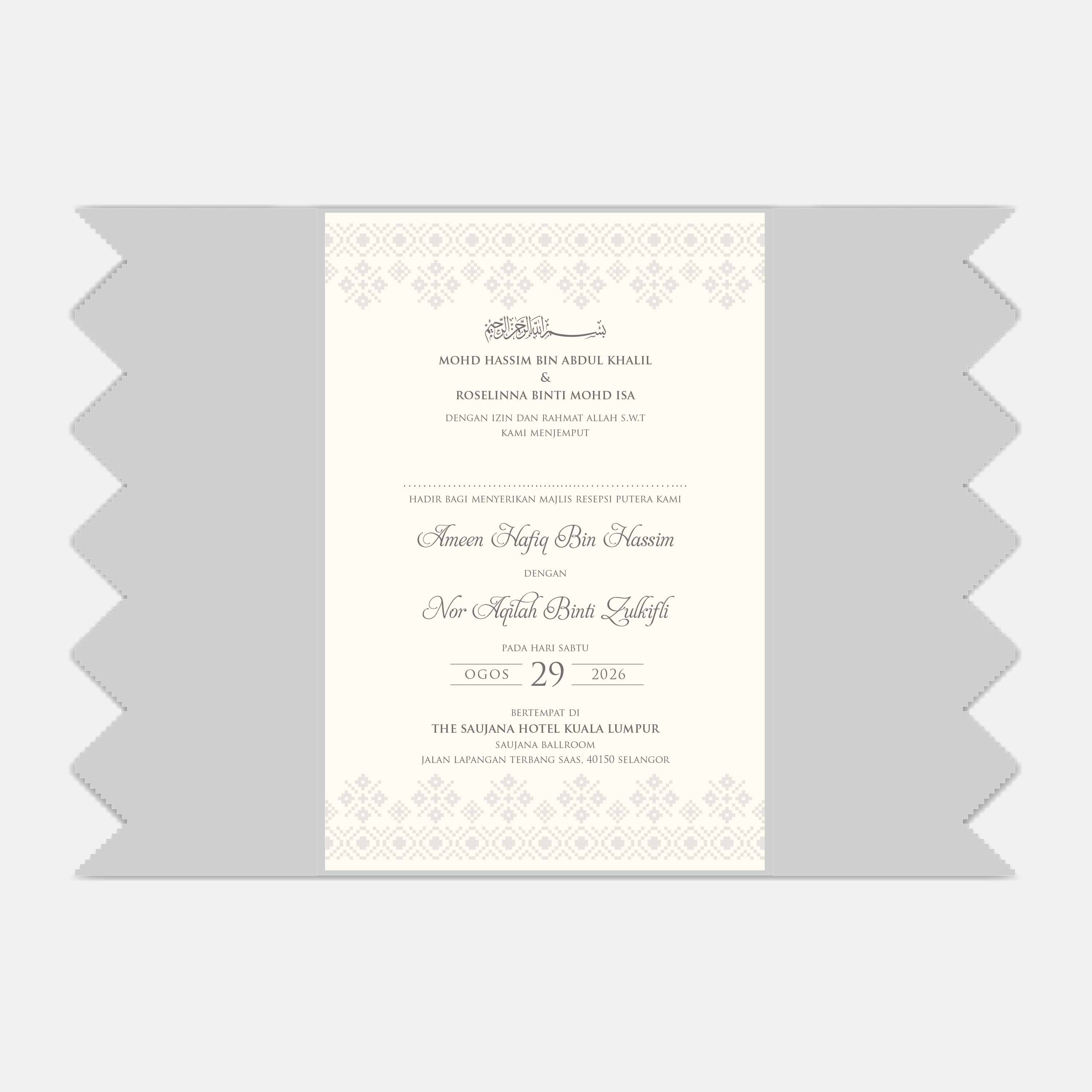 Fancy Shaped Wedding Invitation