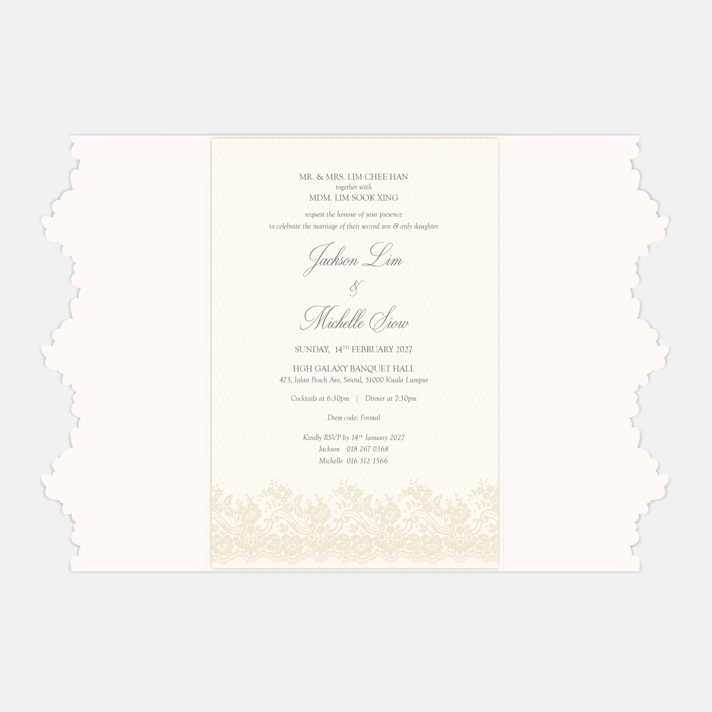 Fancy Shaped Wedding Invitation