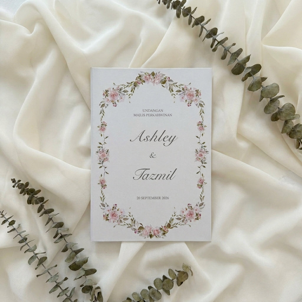 Hardcover wedding invitations offer a premium, book-like luxury presentation that makes a lasting statement for high-end ceremonies. Built on durable rigid chipboard, these invitations are often paired with high-end textures like matte laminate, velvet, or suede, and are finished with elegant hot foil stamping.