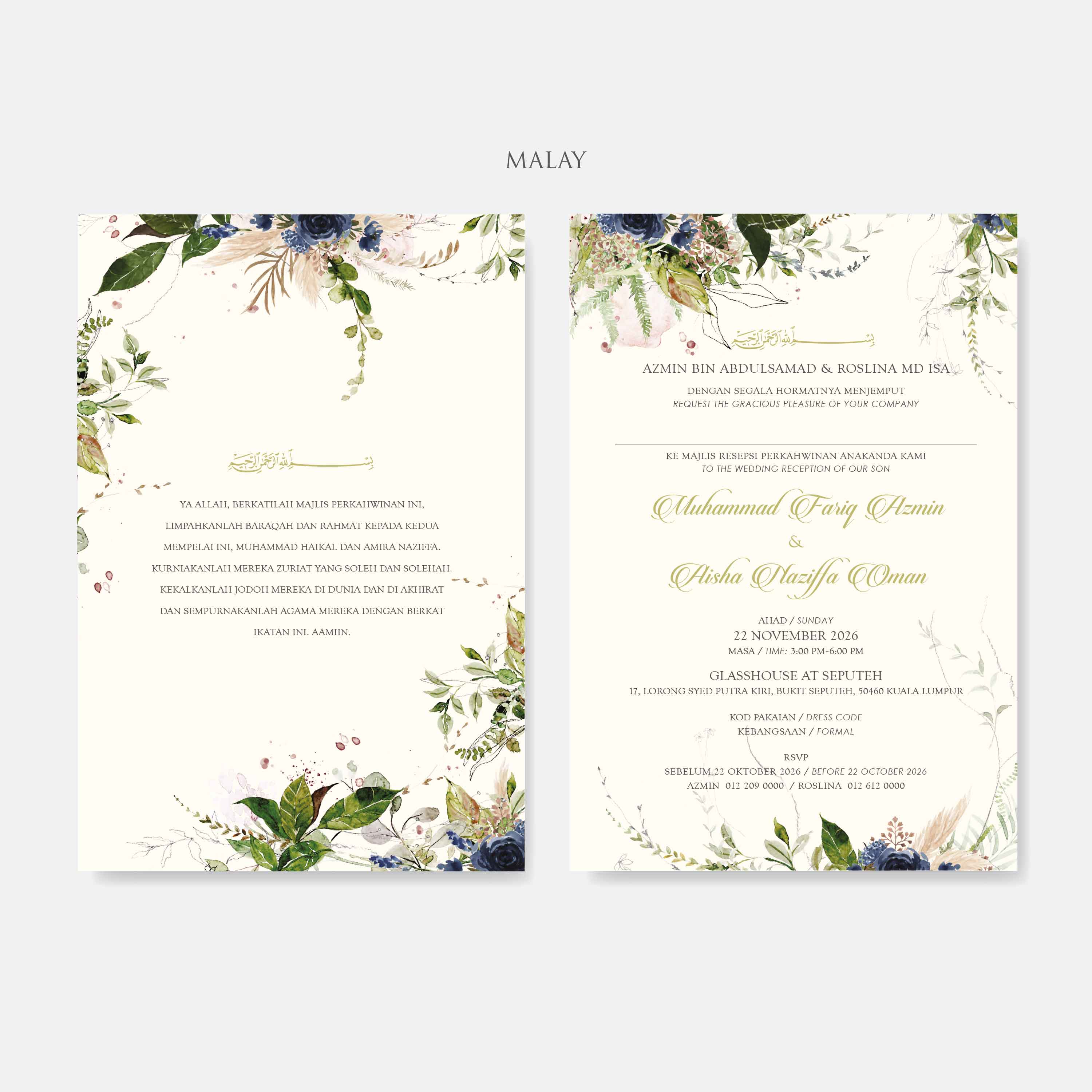Premium Hardcover Wedding Invitation - Paperose Wedding