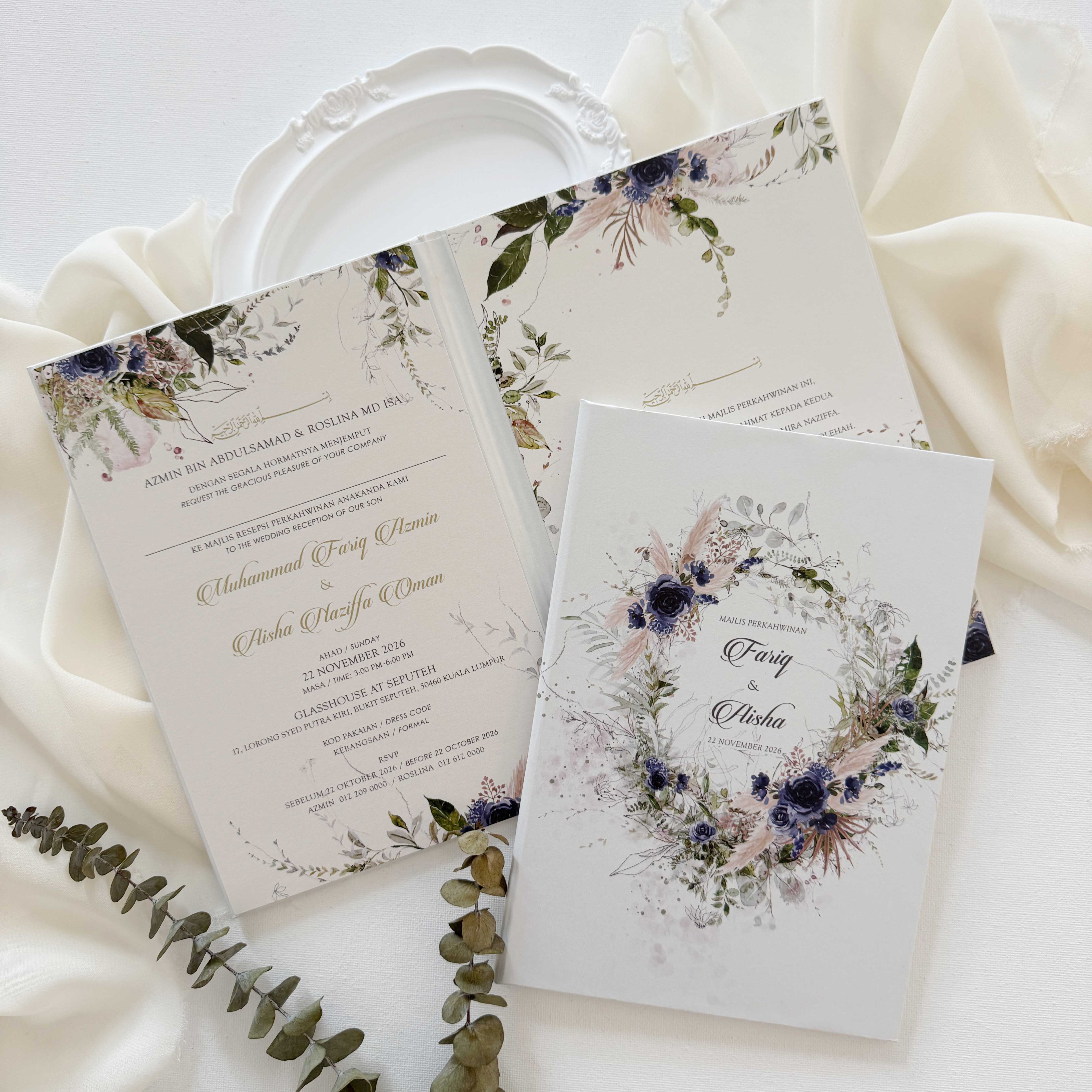 Premium Hardcover Wedding Invitation - Paperose Wedding