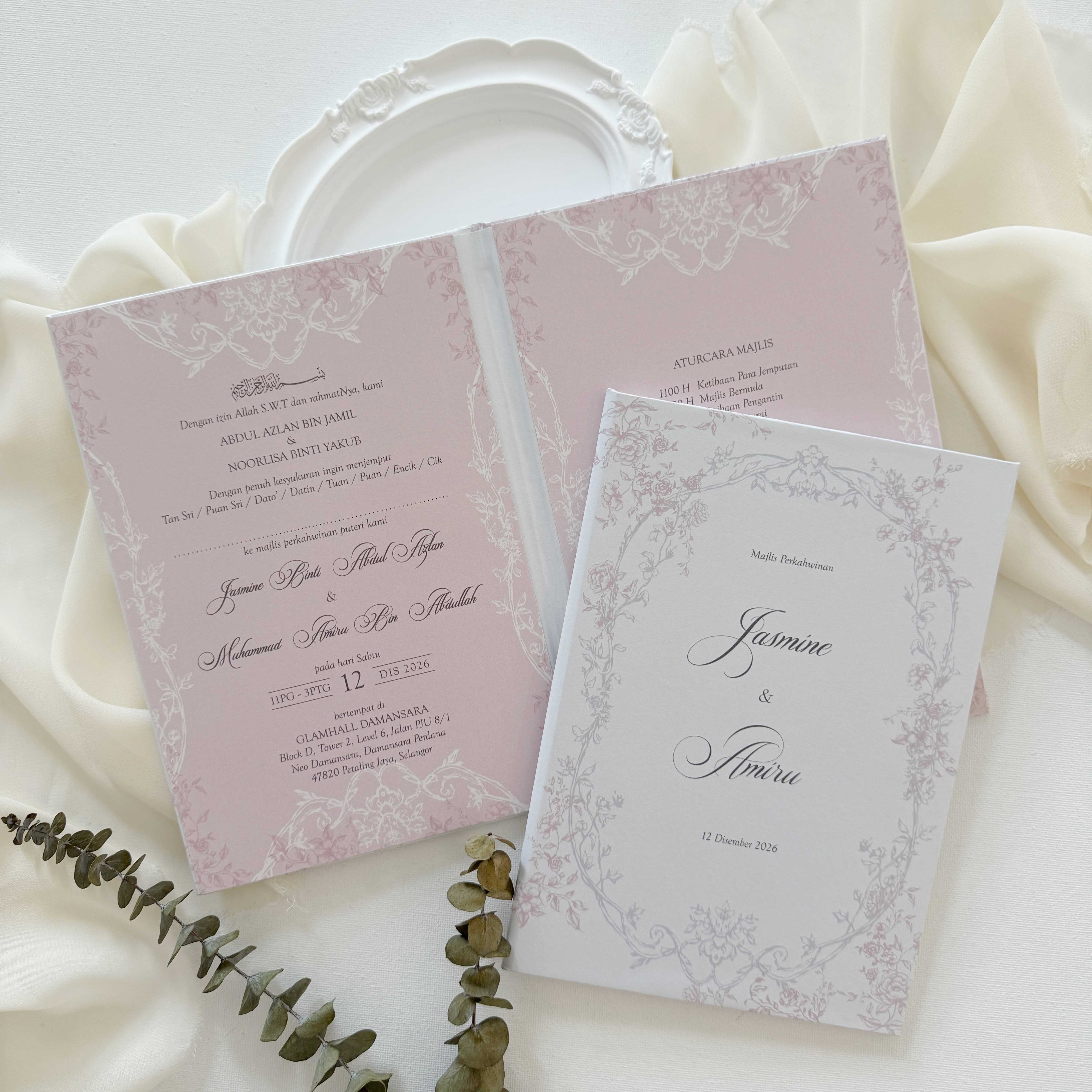 Premium Hardcover Wedding Invitation - Paperose Wedding