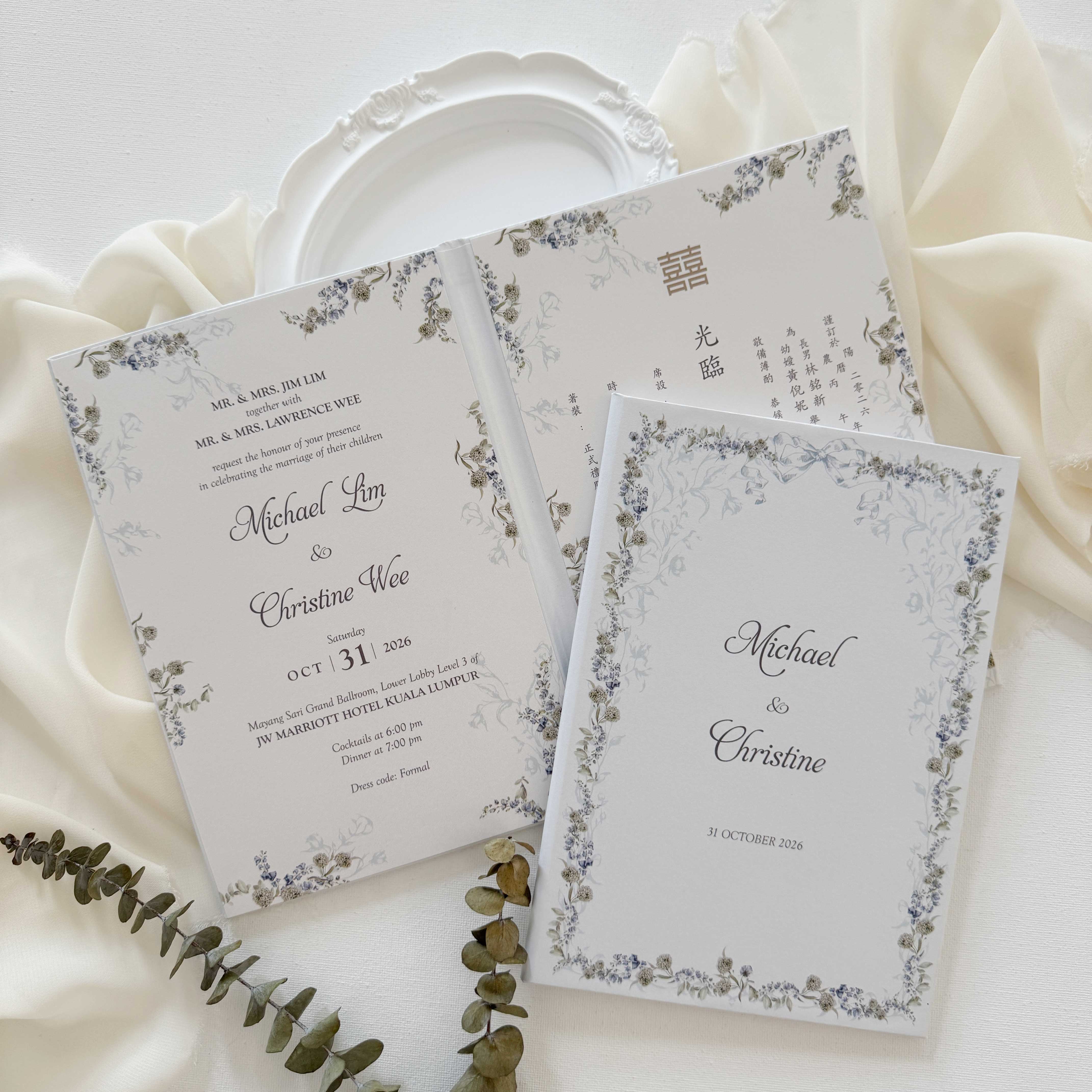 Premium Hardcover Wedding Invitation - Paperose Wedding