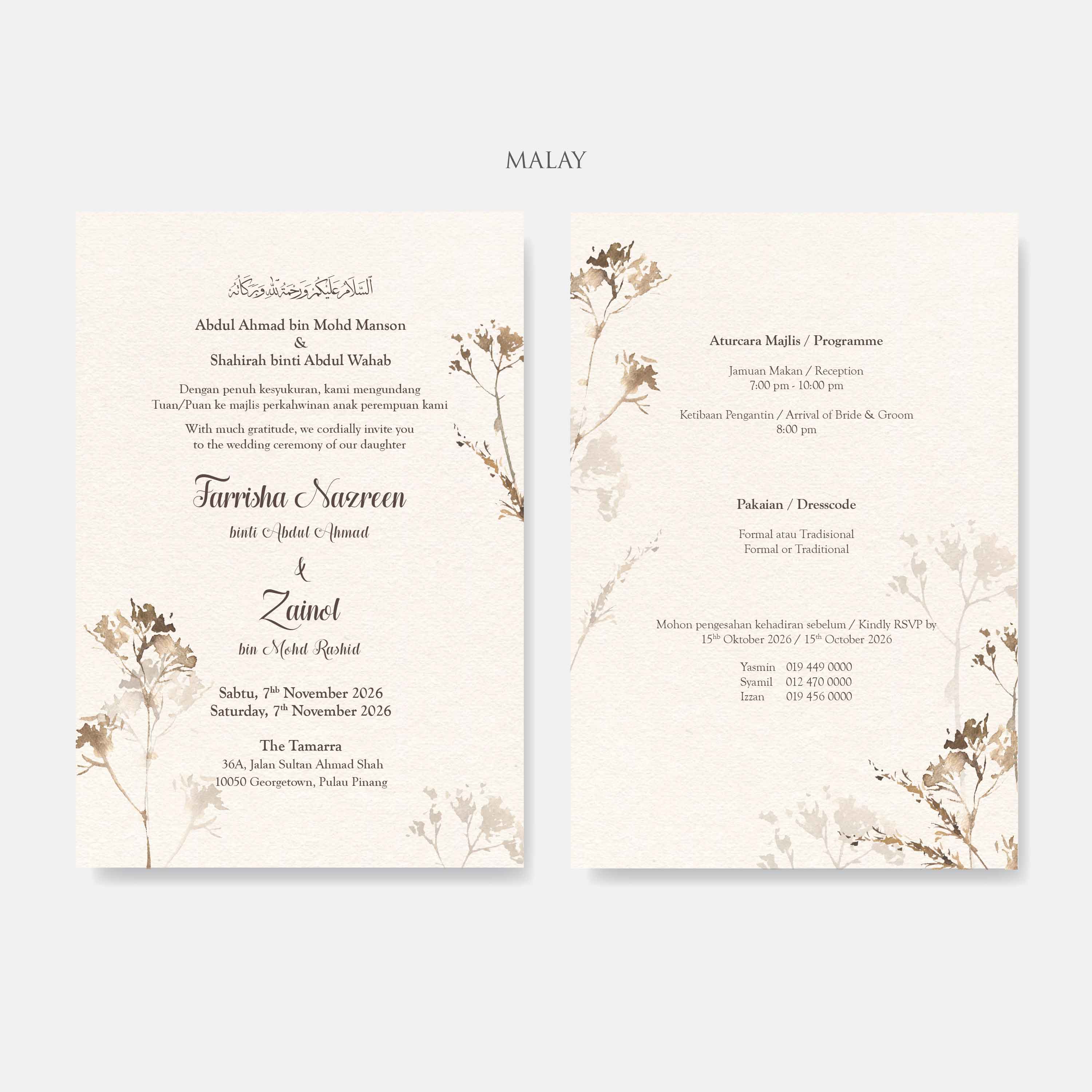 Premium Hardcover Wedding Invitation - Paperose Wedding