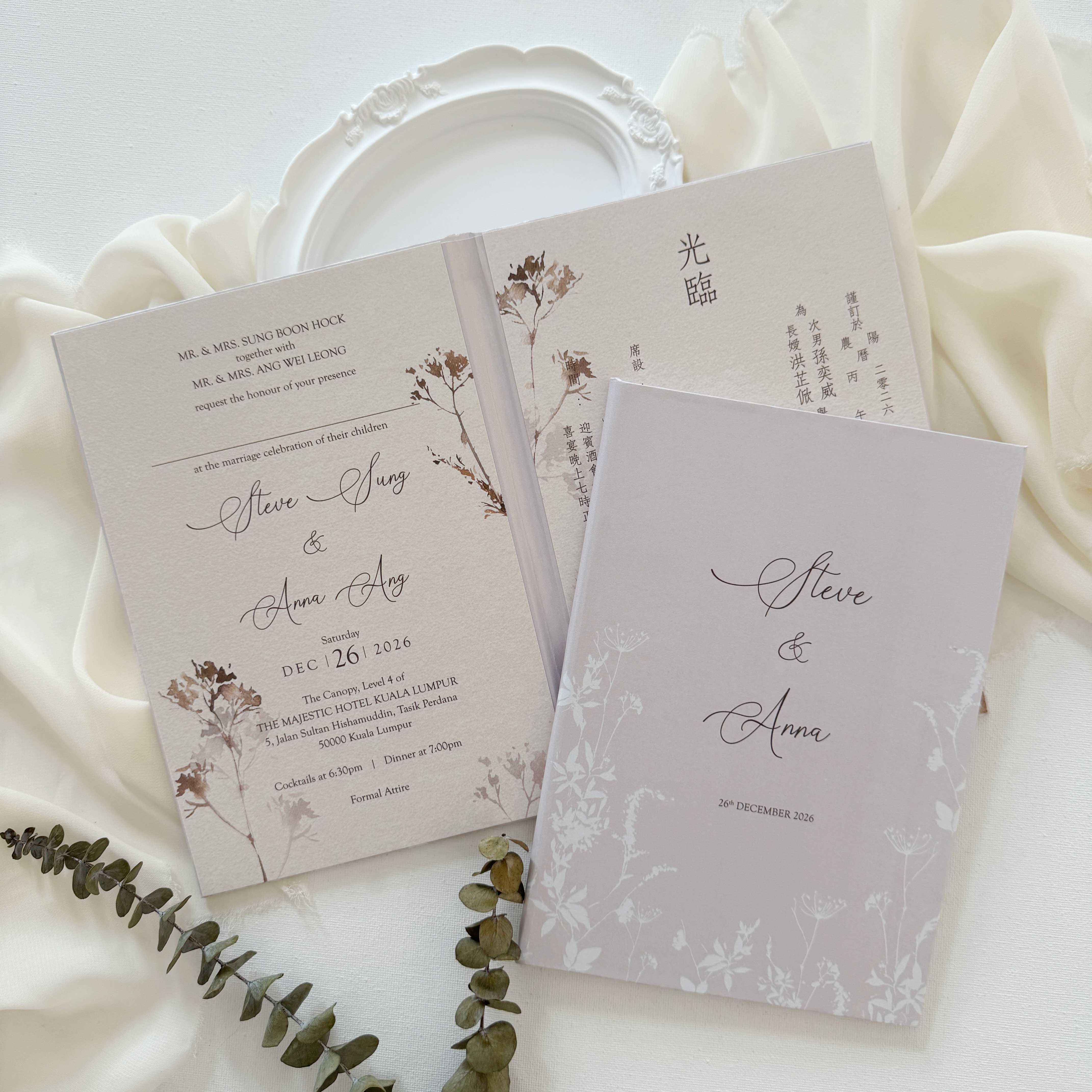 Premium Hardcover Wedding Invitation - Paperose Wedding