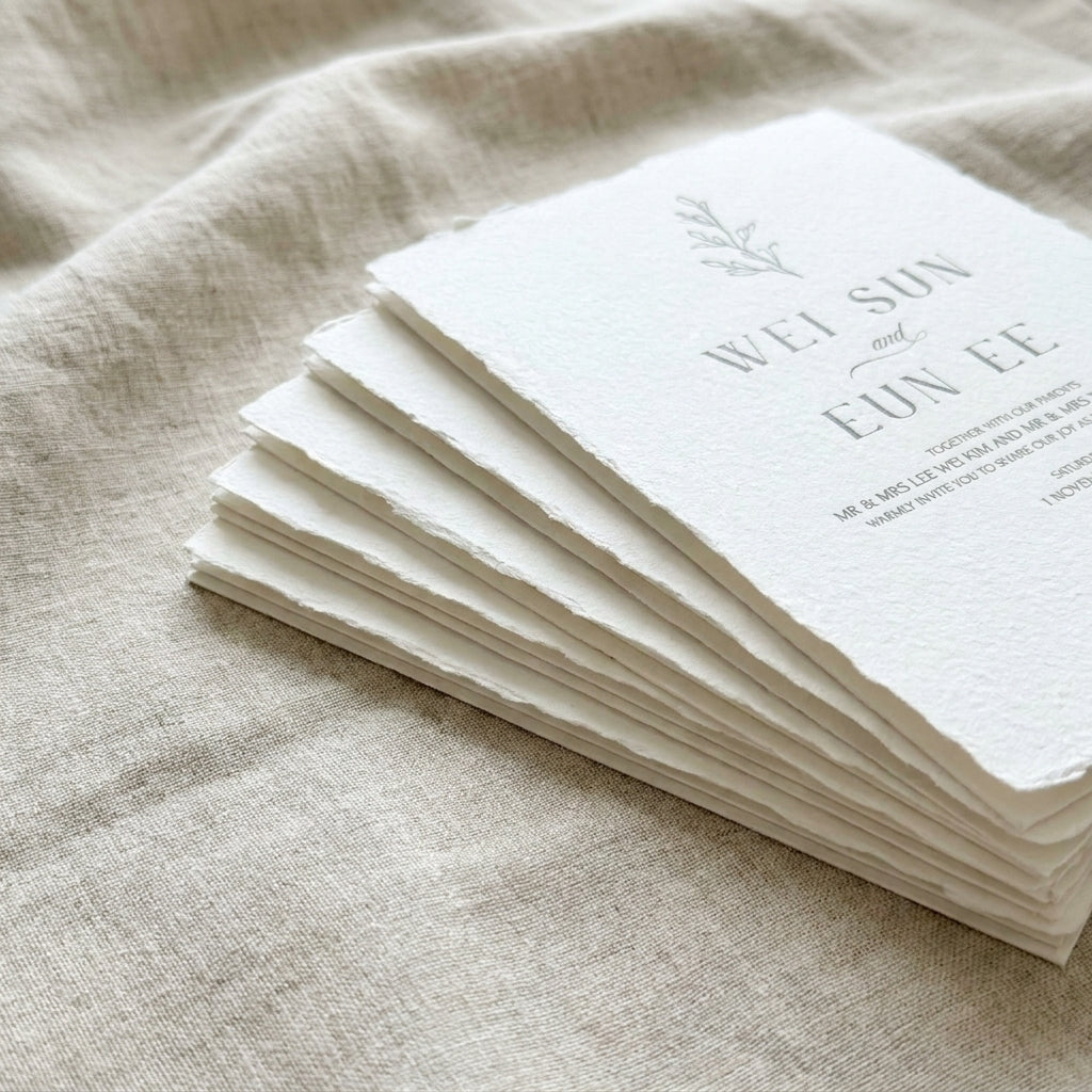 Handmade Paper Wedding Invitation