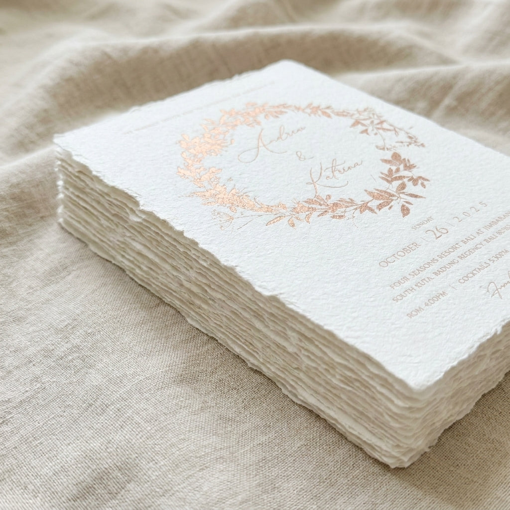 Handmade Paper Wedding Invitation