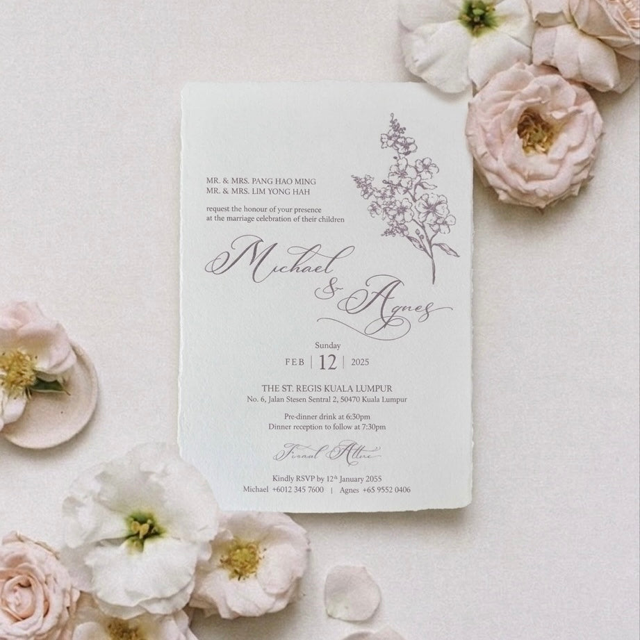 Handmade Paper Wedding Invitation