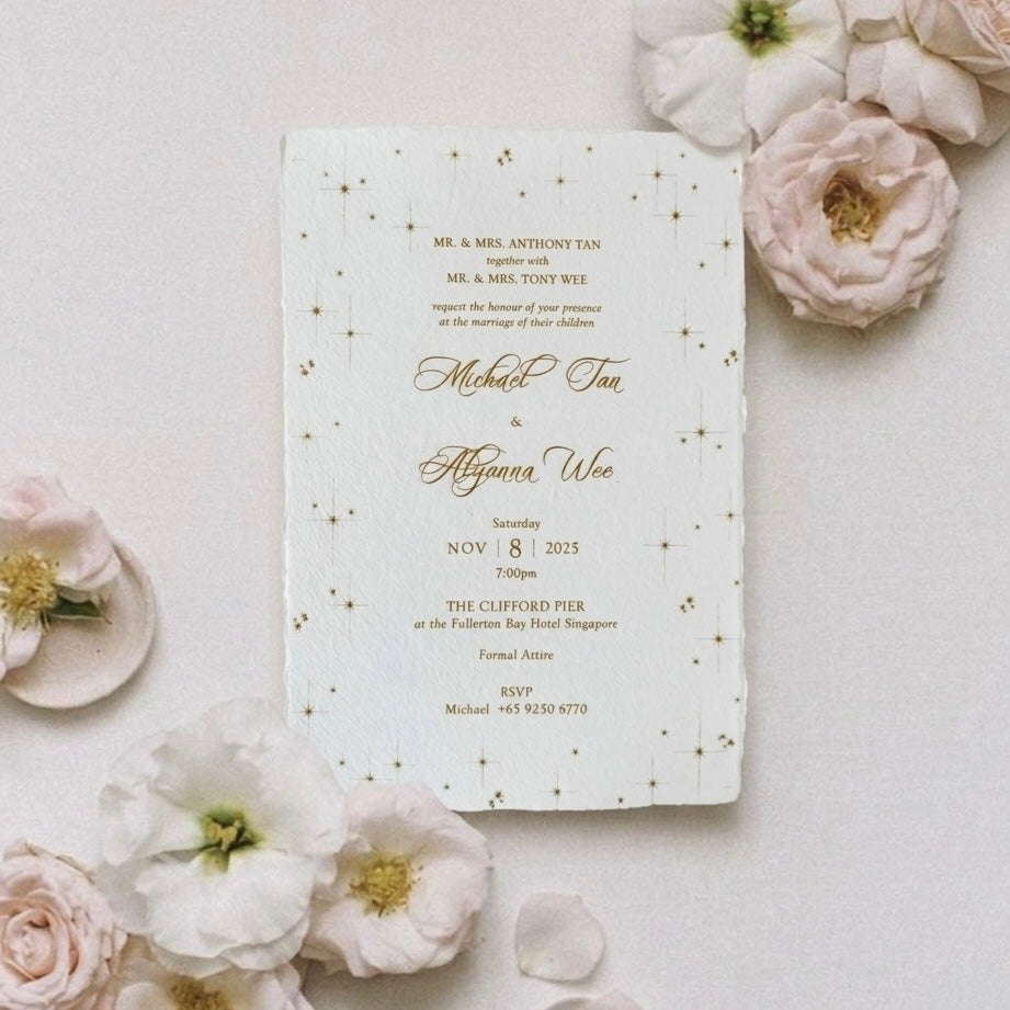 Handmade Paper Wedding Invitation