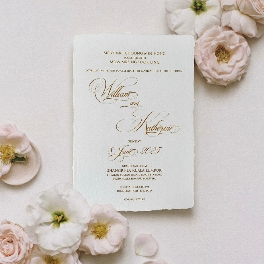 Handmade Paper Wedding Invitation