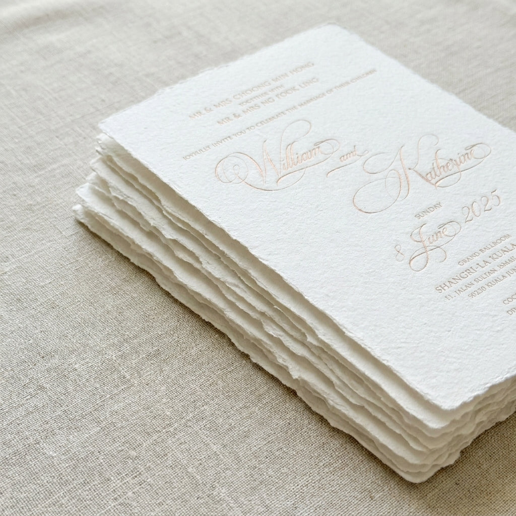 Handmade Paper Wedding Invitation