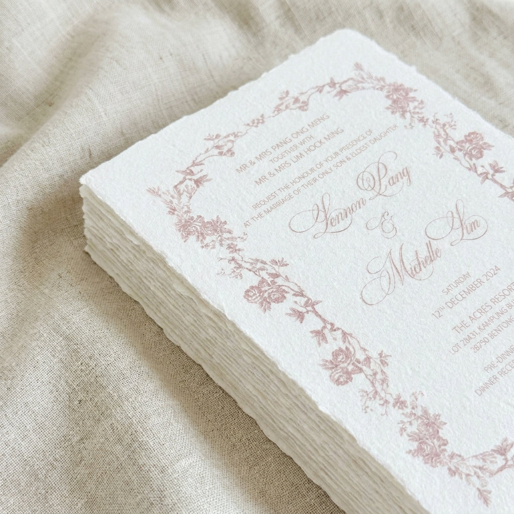 Handmade Paper Wedding Invitation