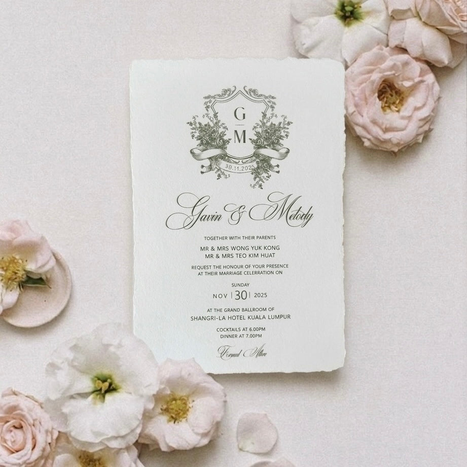 Handmade Paper Wedding Invitation