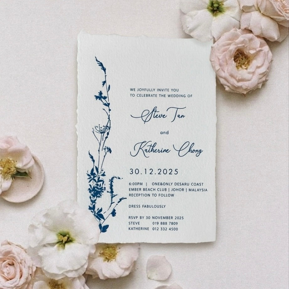 Handmade Paper Wedding Invitation
