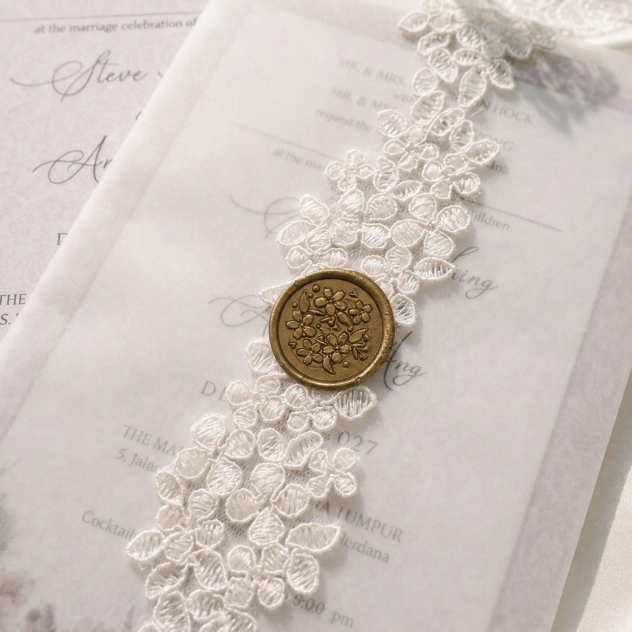 Lace Wedding Invitation