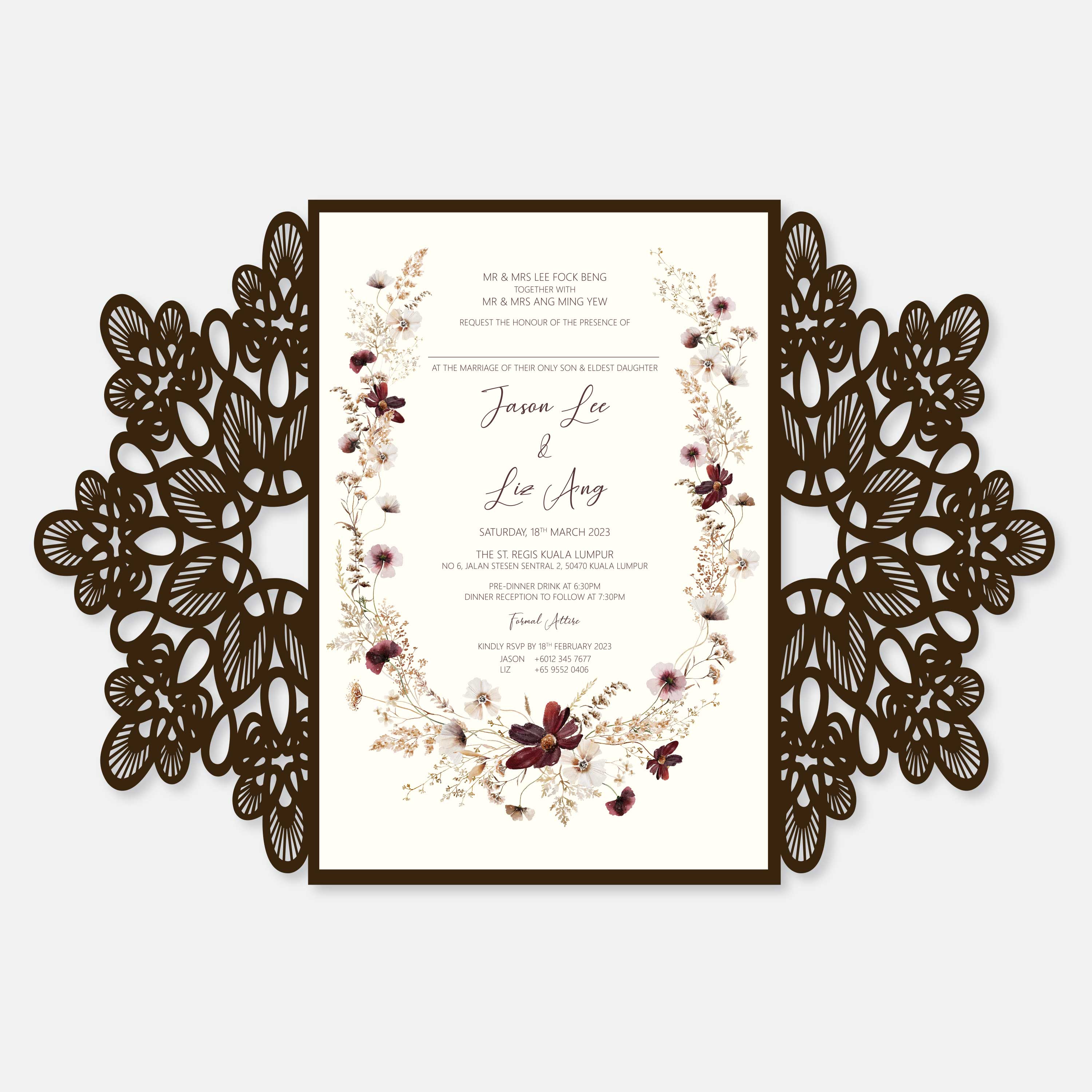 Laser Cut Wedding Invitation