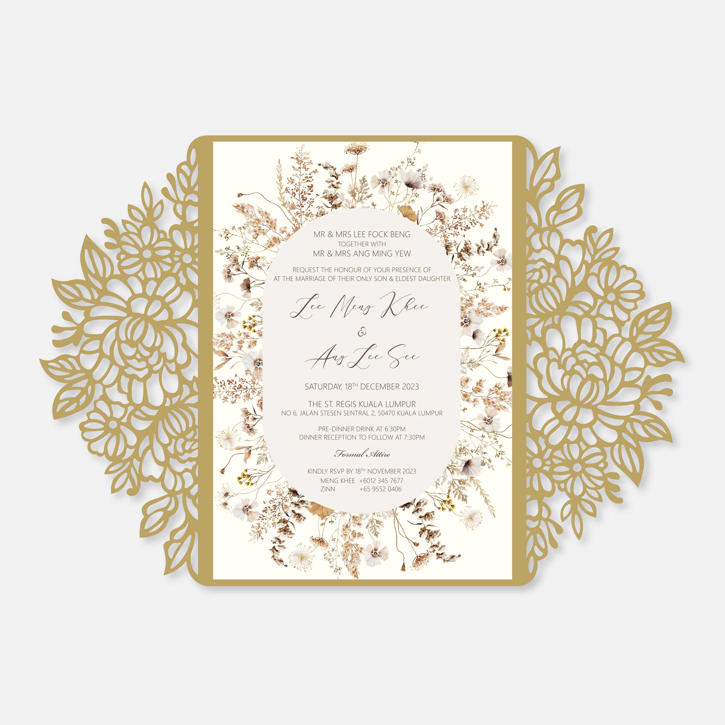 Laser Cut Wedding Invitation