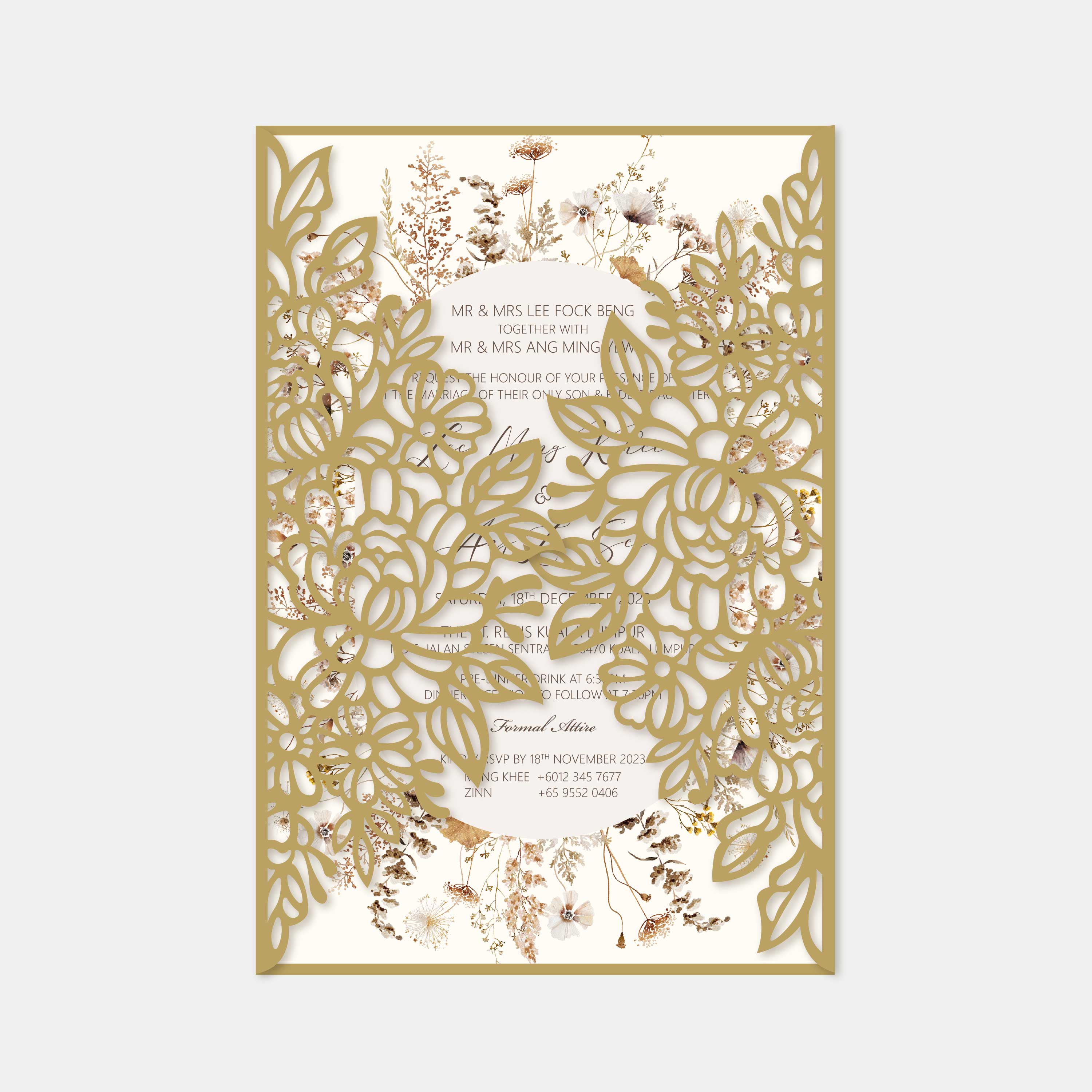 Laser Cut Wedding Invitation