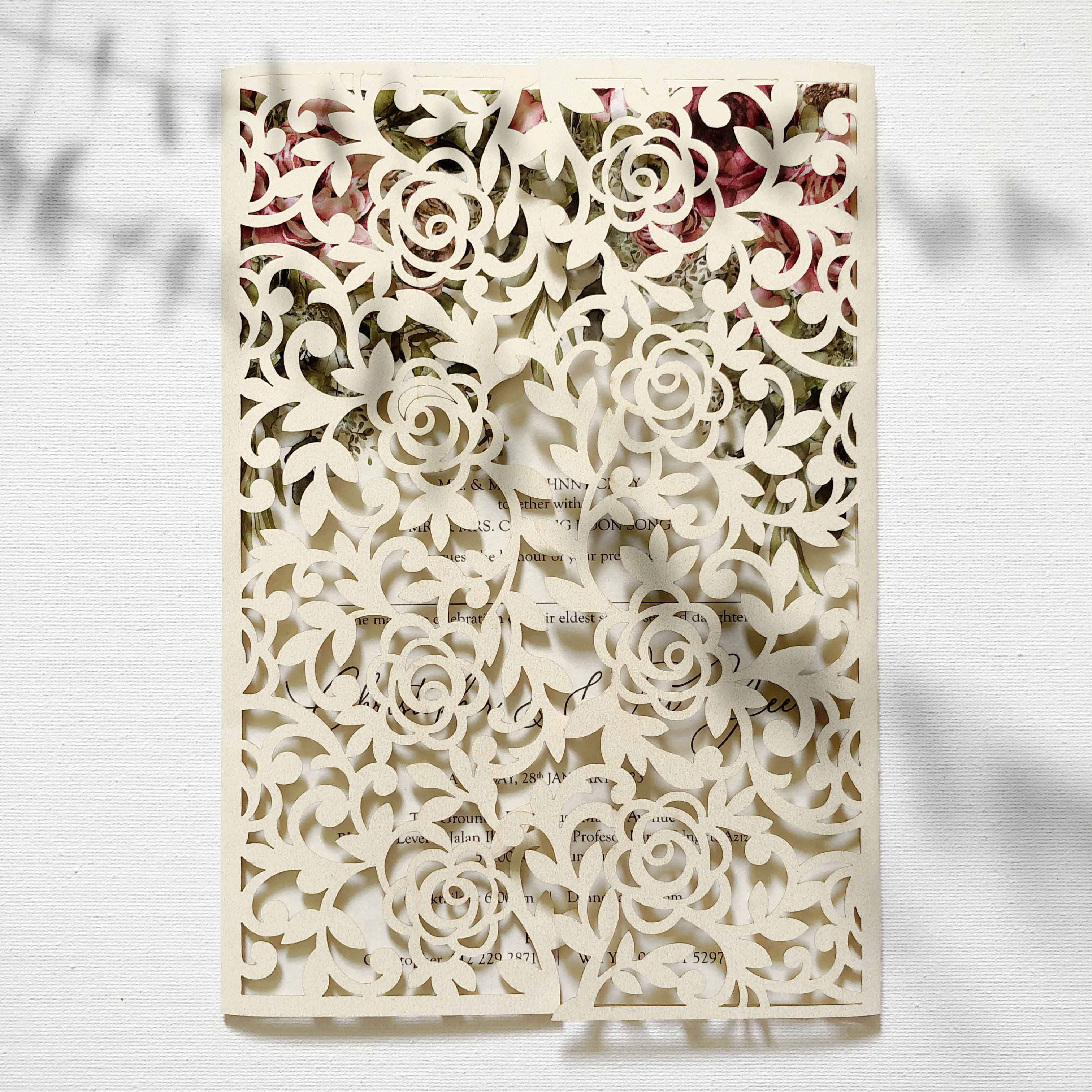 Laser Cut Wedding Invitation