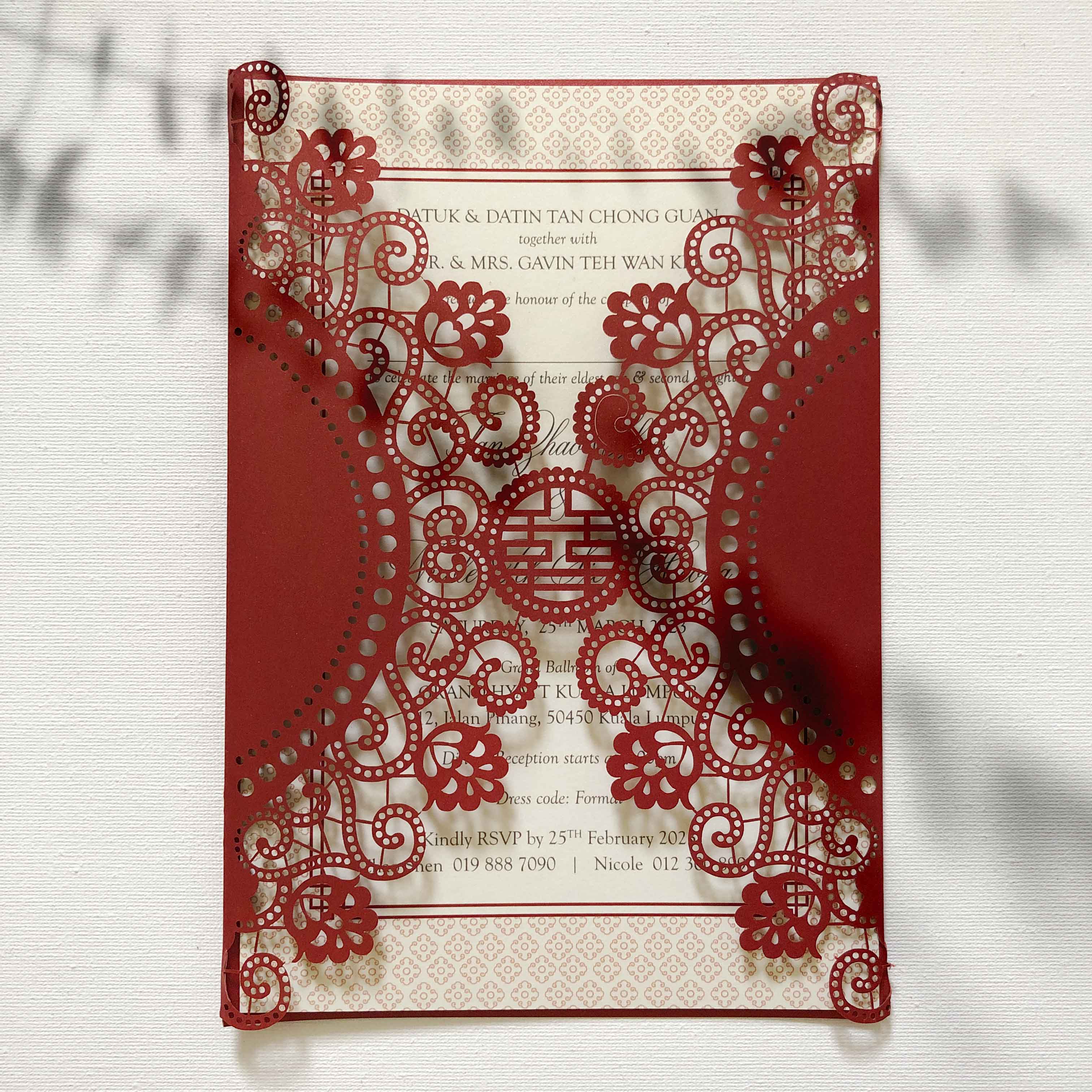 Laser Cut Wedding Invitation