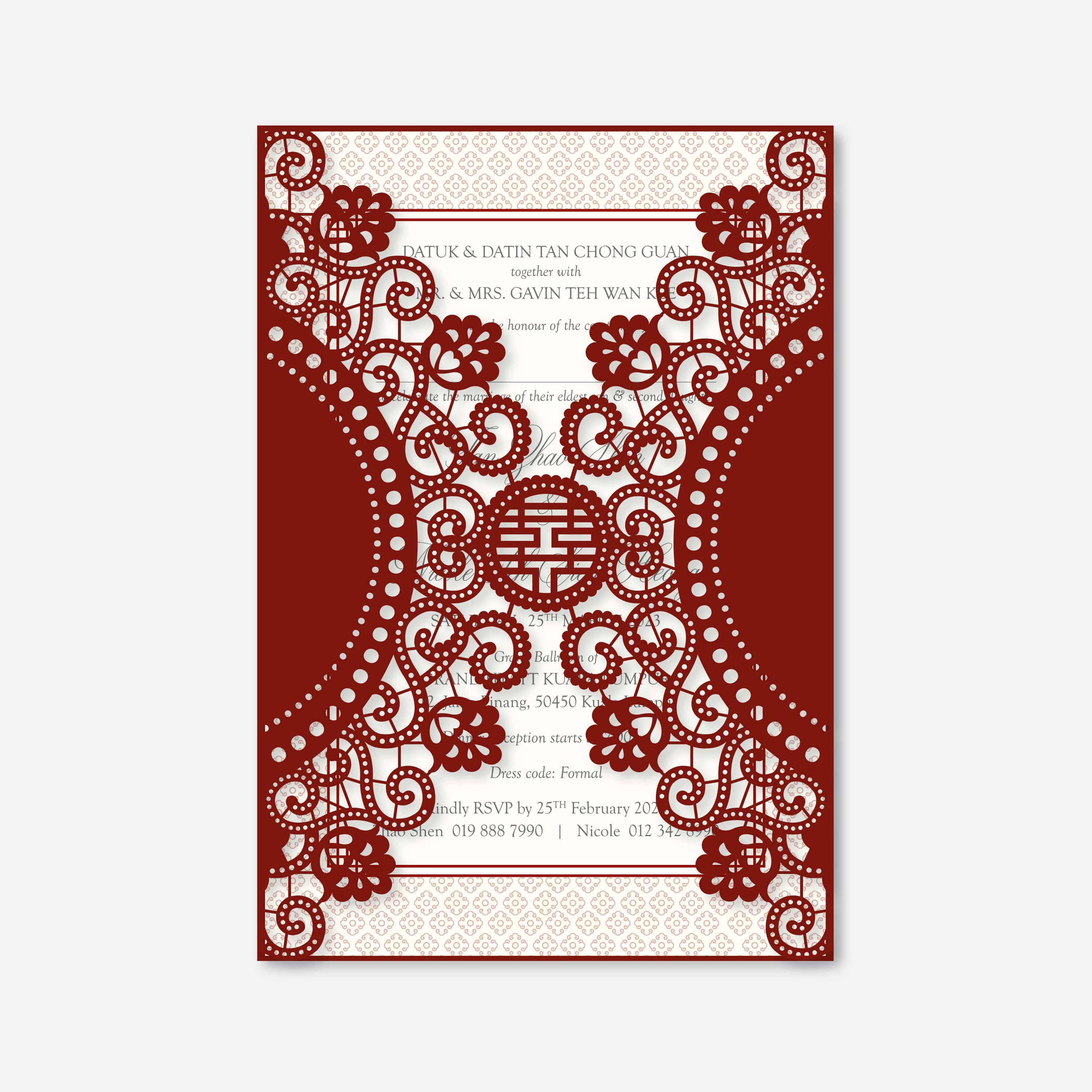 Laser Cut Wedding Invitation