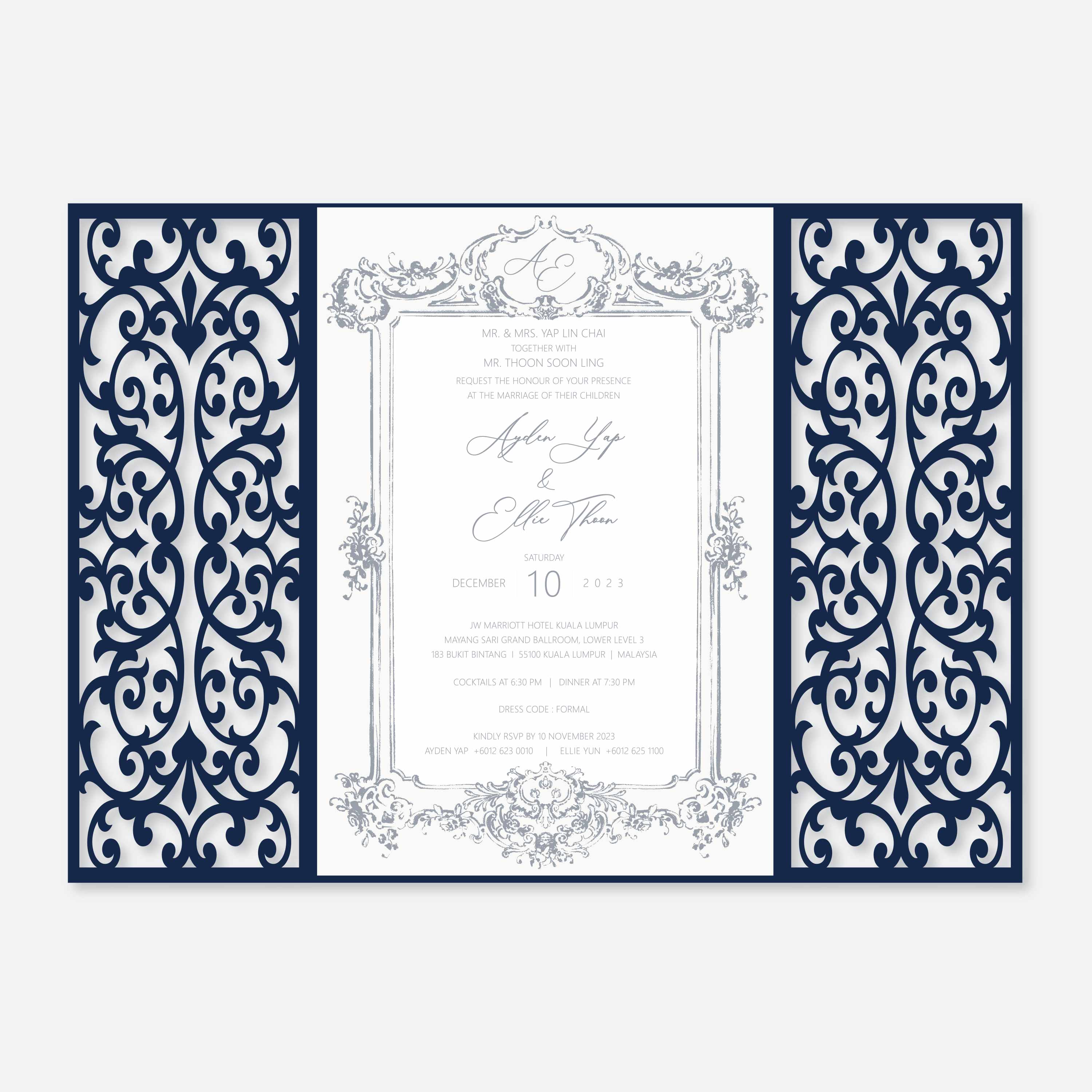 Laser Cut Wedding Invitation