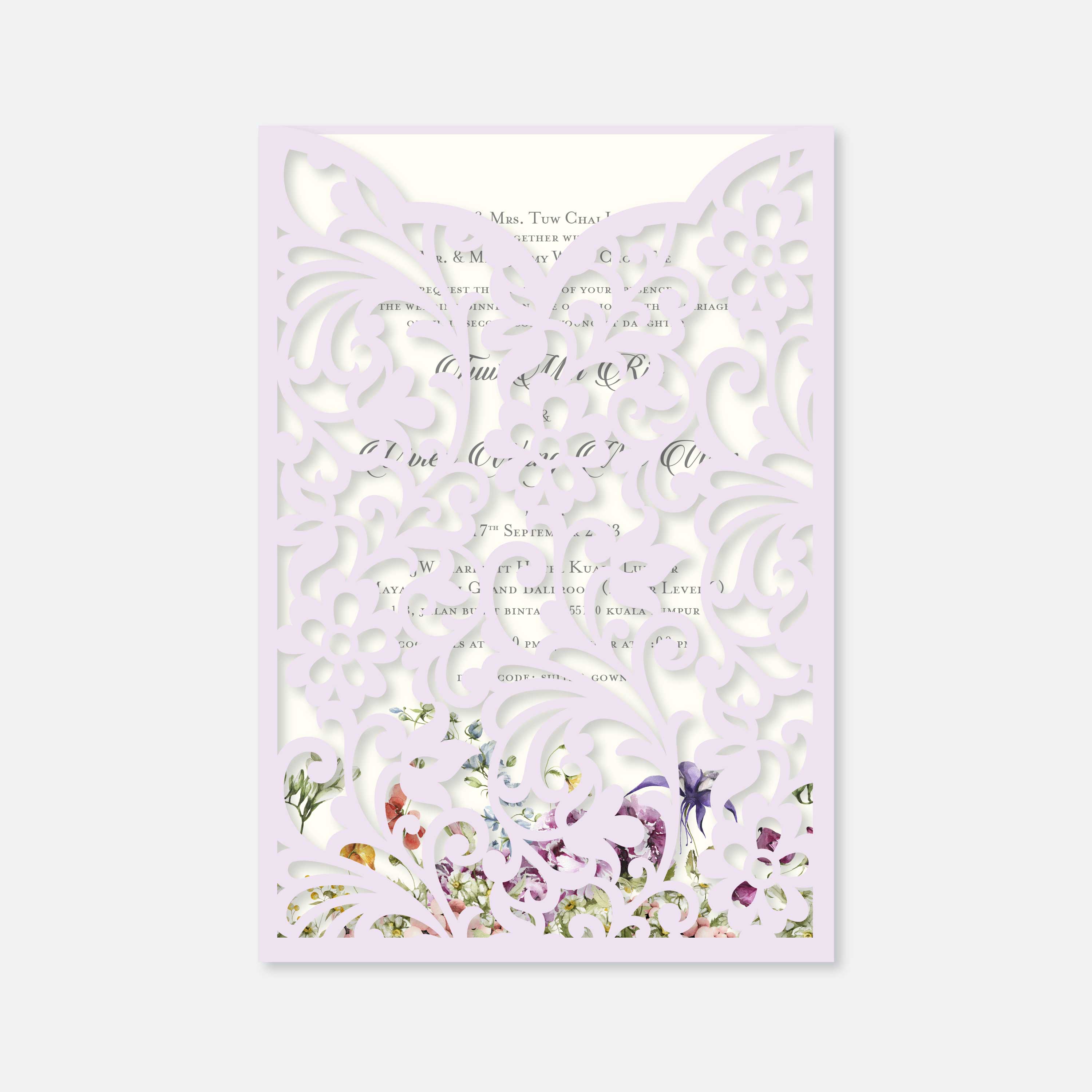 Laser Cut Wedding Invitation