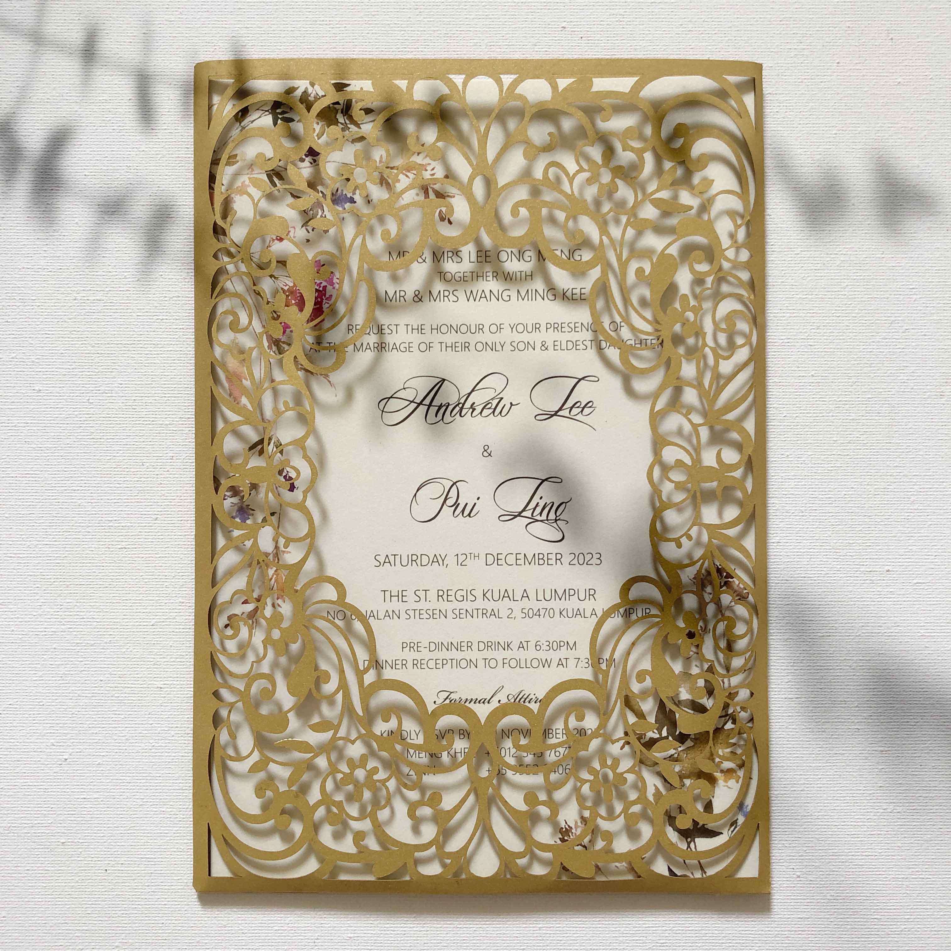 Laser Cut Wedding Invitation