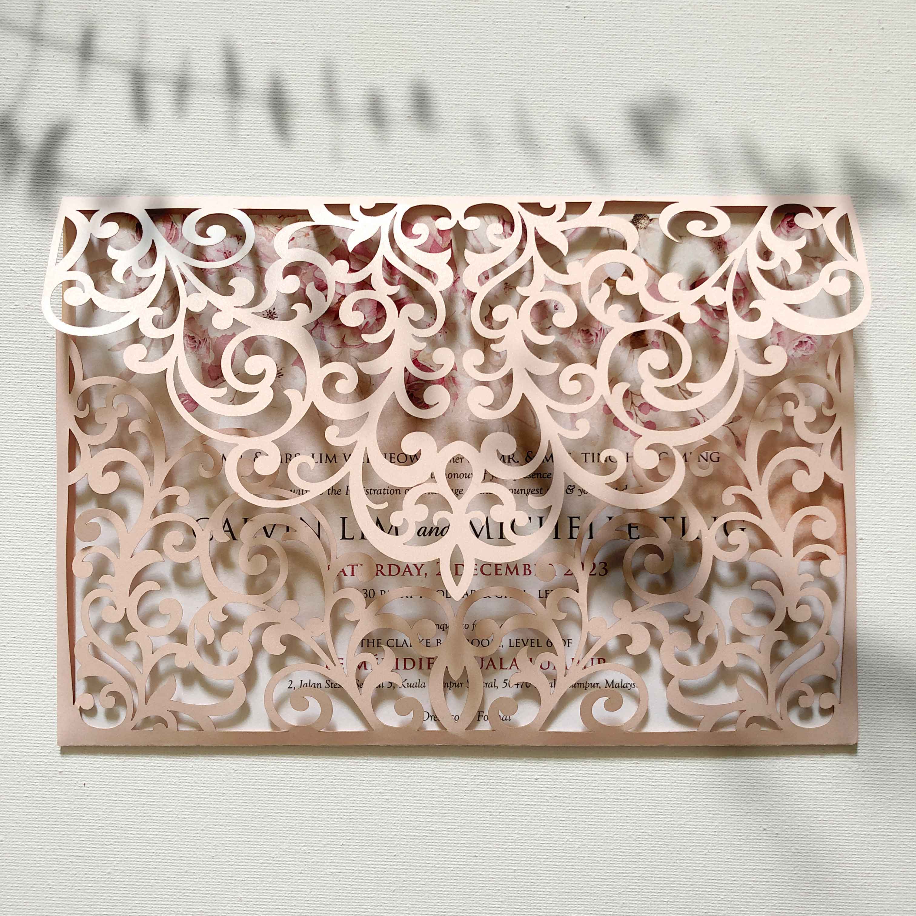 Laser Cut Wedding Invitation