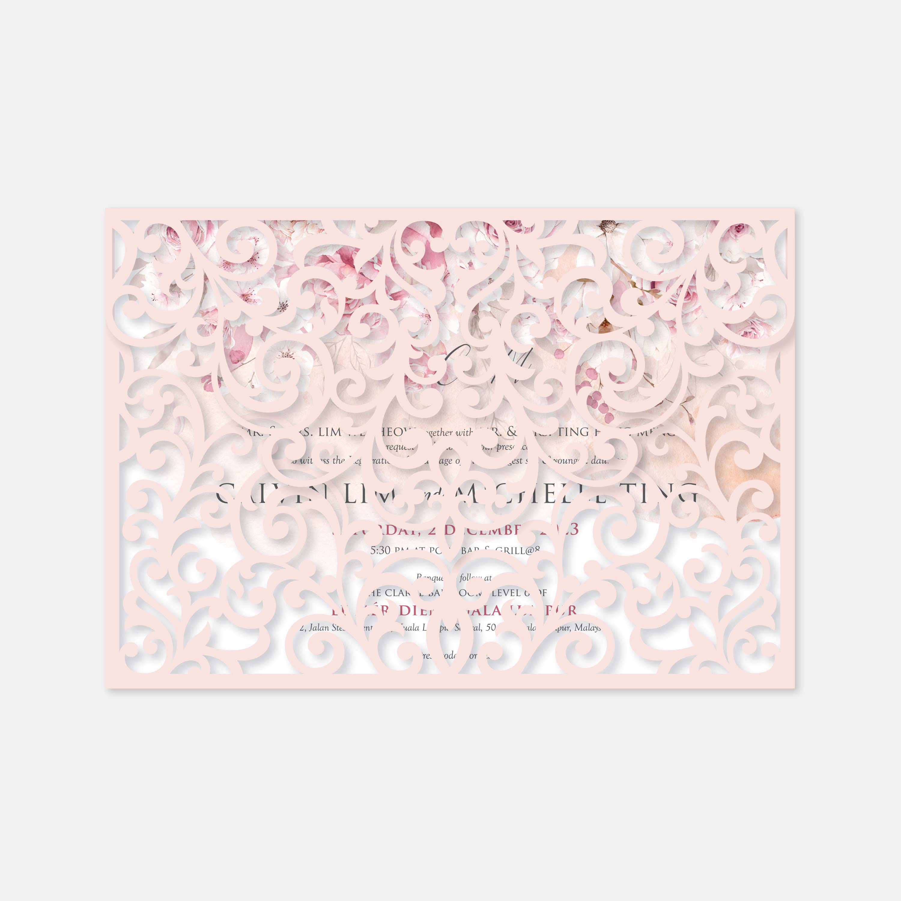 Laser Cut Wedding Invitation