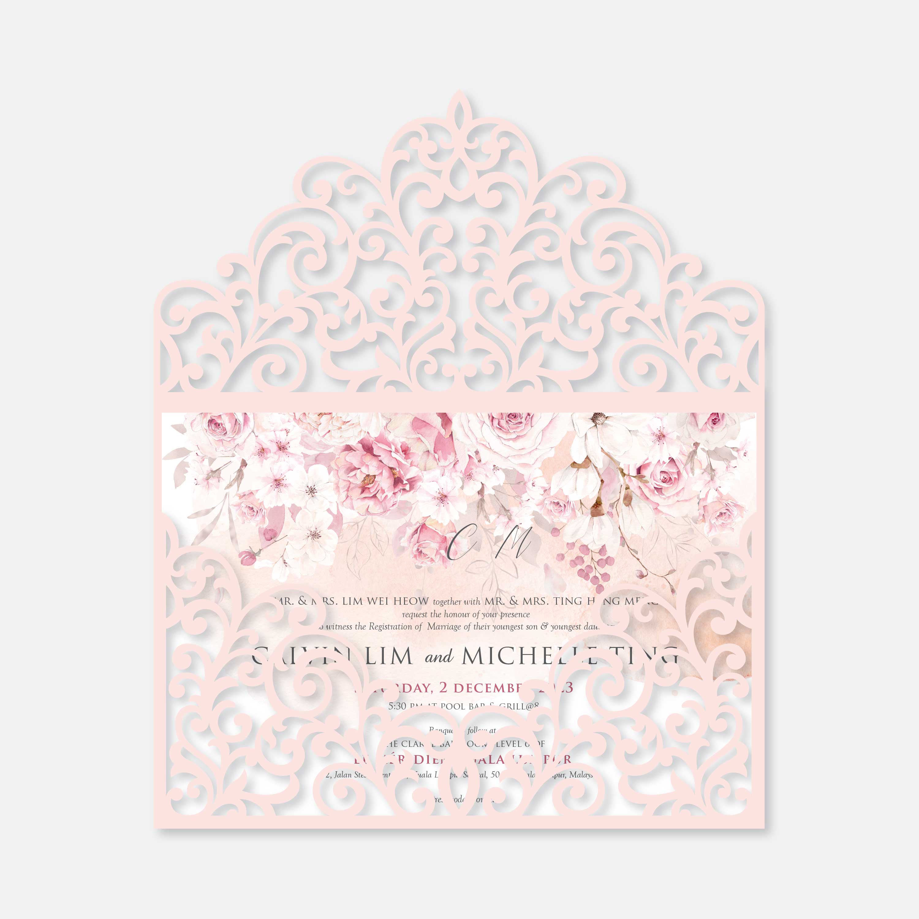 Laser Cut Wedding Invitation