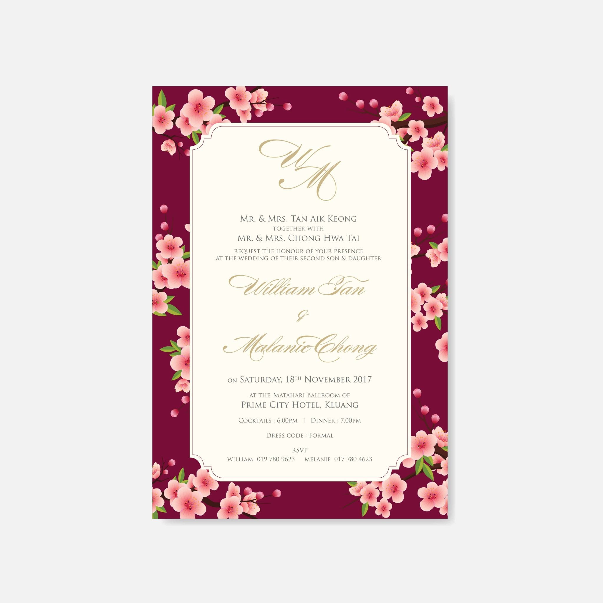 Oriental Wedding Invitation