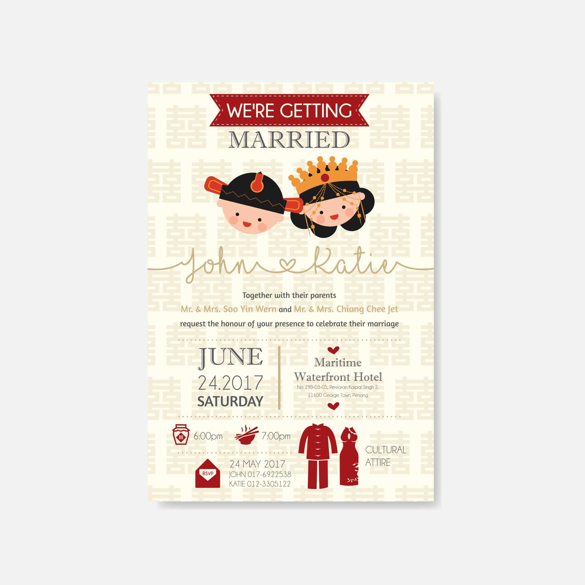 Oriental Wedding Invitation