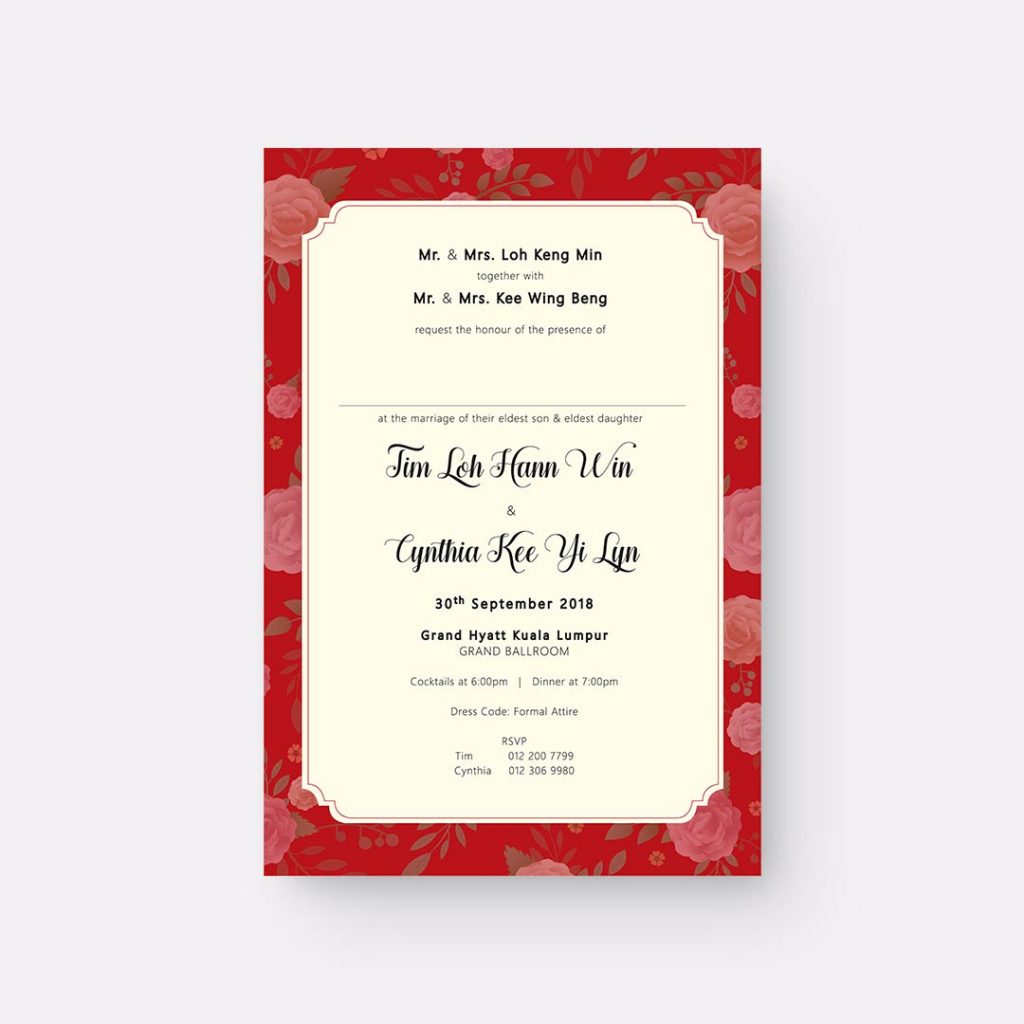 Oriental Wedding Invitation